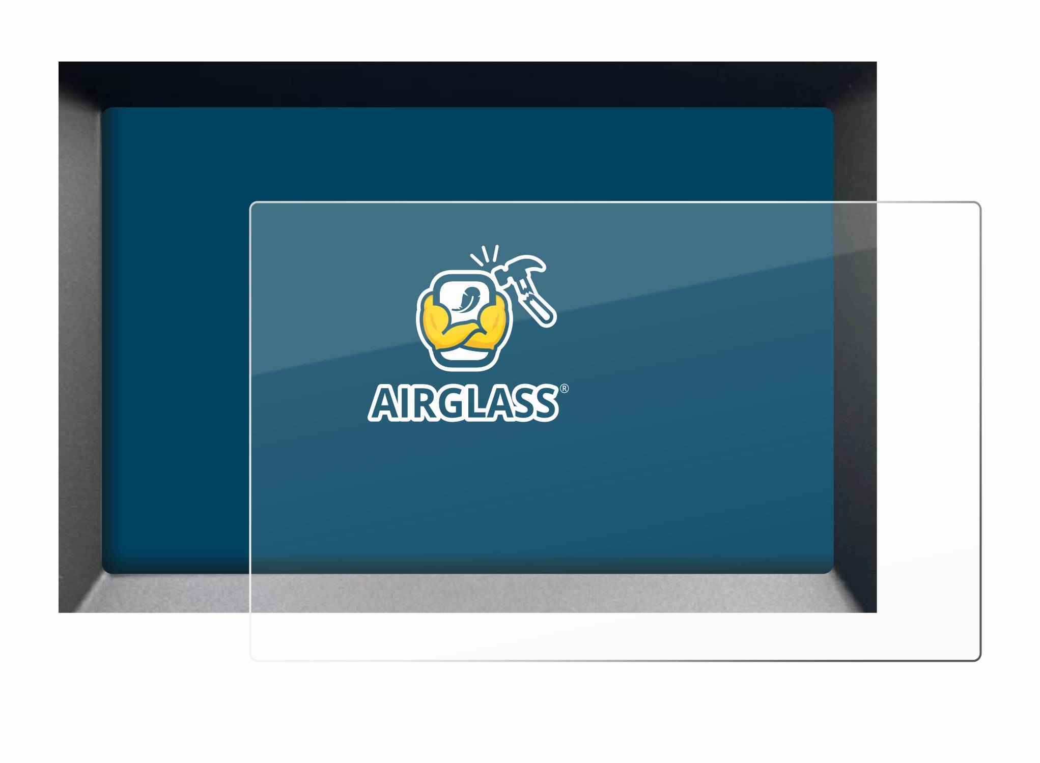 BROTECT AirGlass Flexible Schutz Glas Folie für Ford Galaxy Hybrid 8" 2022 Klar Transparent