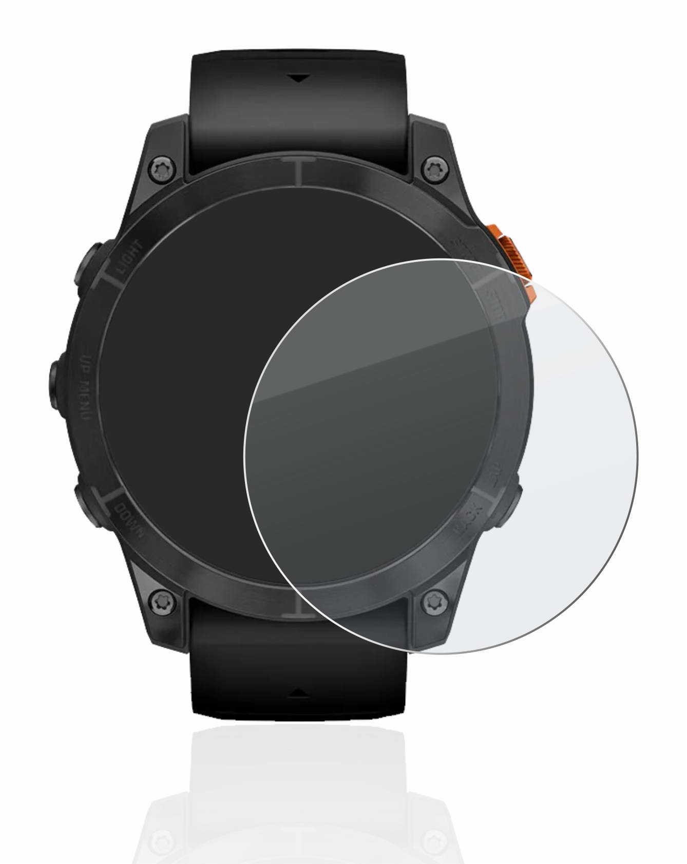 upscreen Hybrid Glas Matt Schutz-Folie für Garmin Fenix 7 Pro Solar (47 mm)