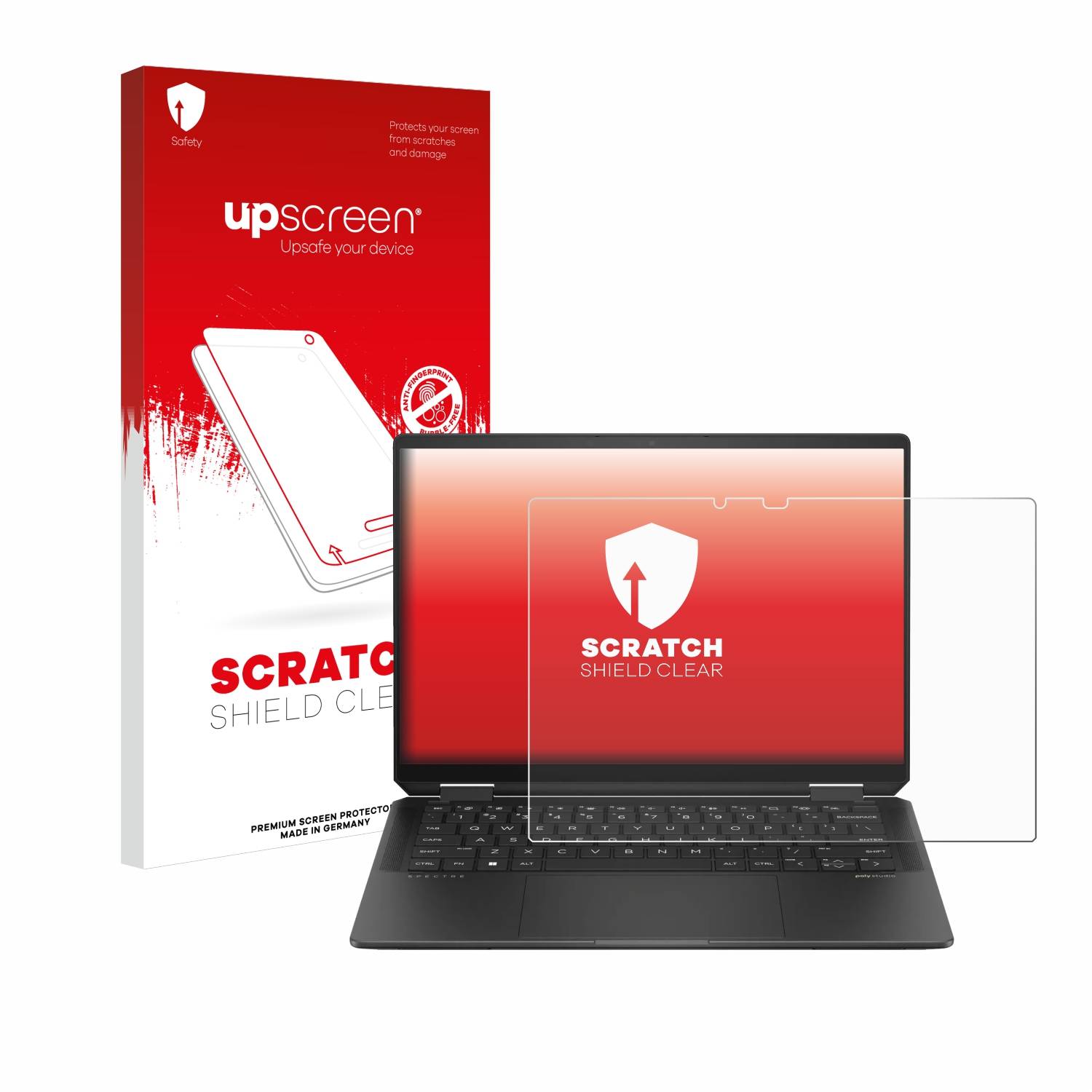 upscreen Schutzfolie für HP Spectre x360 (14-e) 2024 Kratzschutz Anti-Fingerprint Klar
