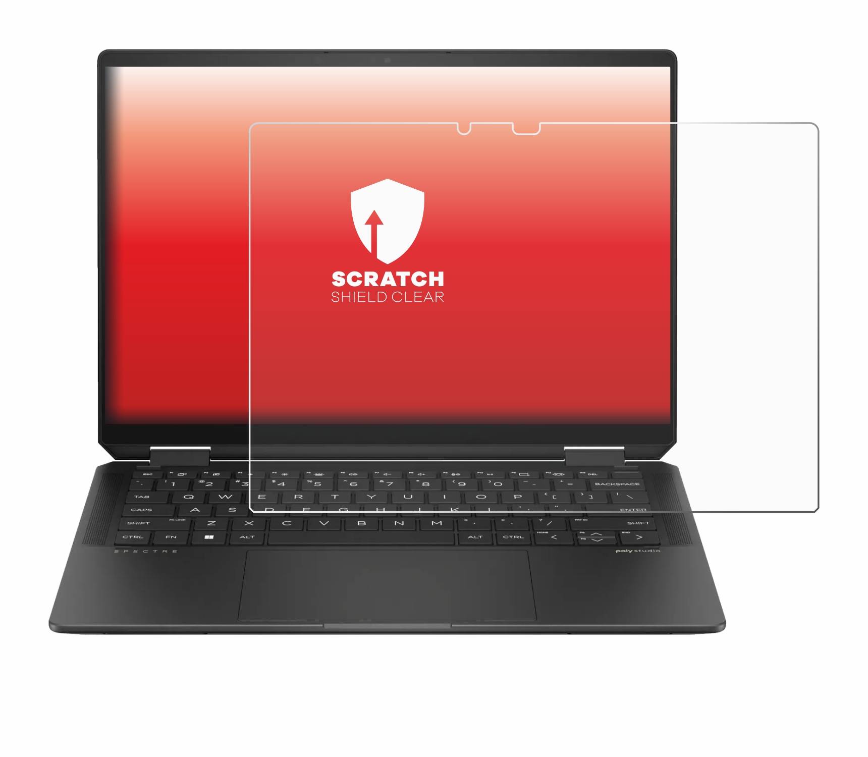upscreen Schutzfolie für HP Spectre x360 (14-e) 2024 Kratzschutz Anti-Fingerprint Klar