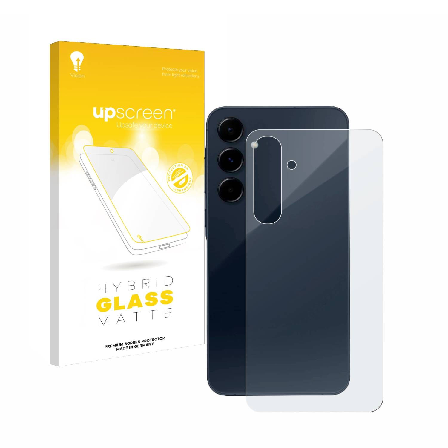 upscreen Hybrid Glas Matt Schutz-Folie für Samsung Galaxy A55 5G (Rückseite)