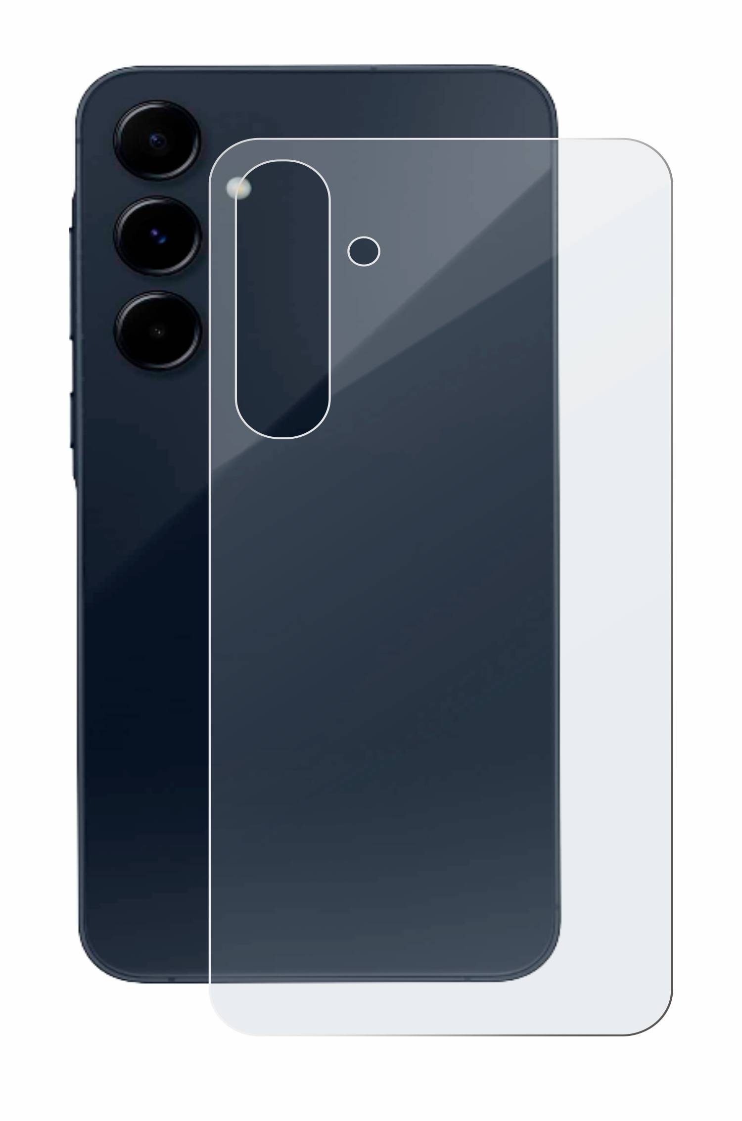 upscreen Hybrid Glas Matt Schutz-Folie für Samsung Galaxy A55 5G (Rückseite)