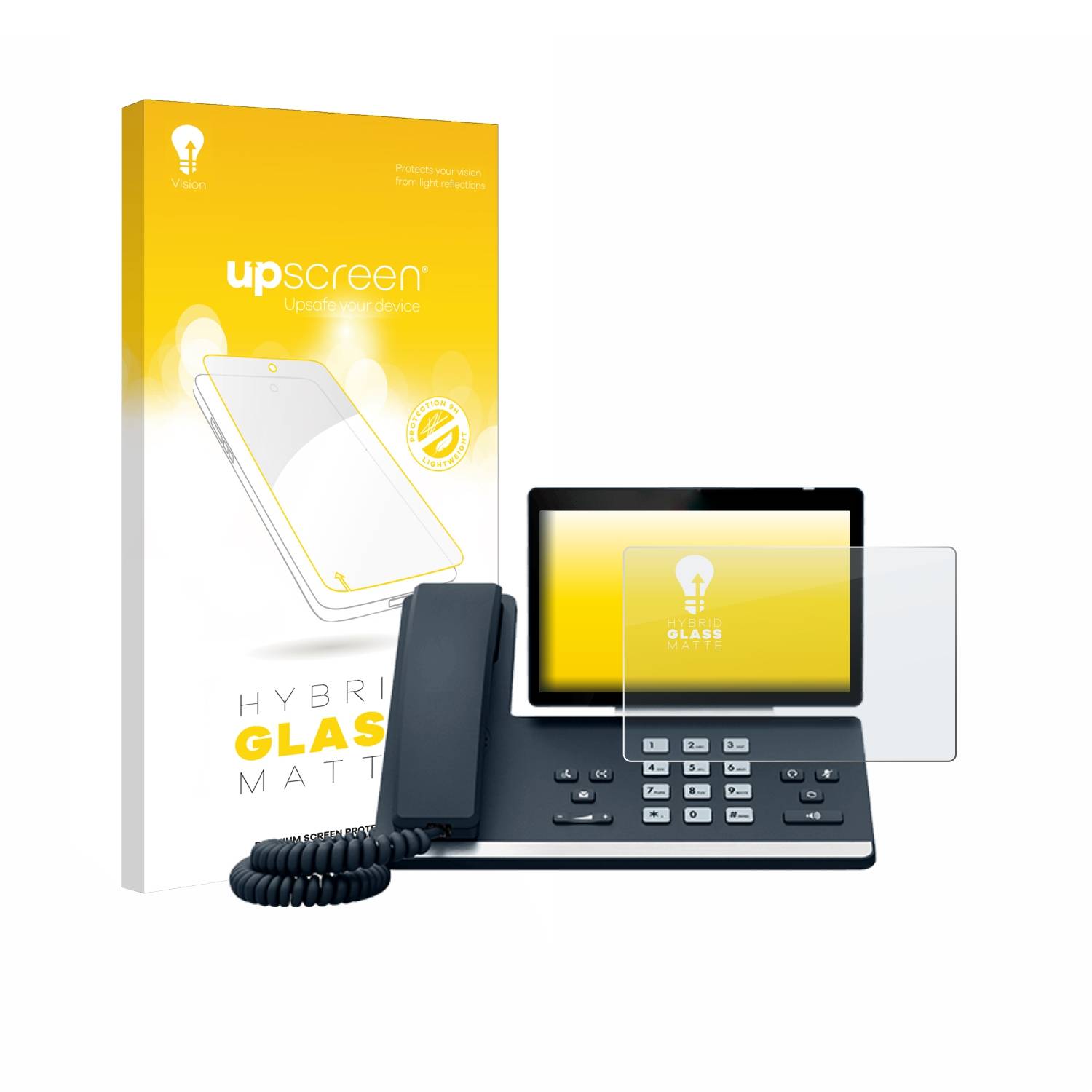 upscreen Hybrid Glas Matt Schutz-Folie für Yealink SIP-T57W