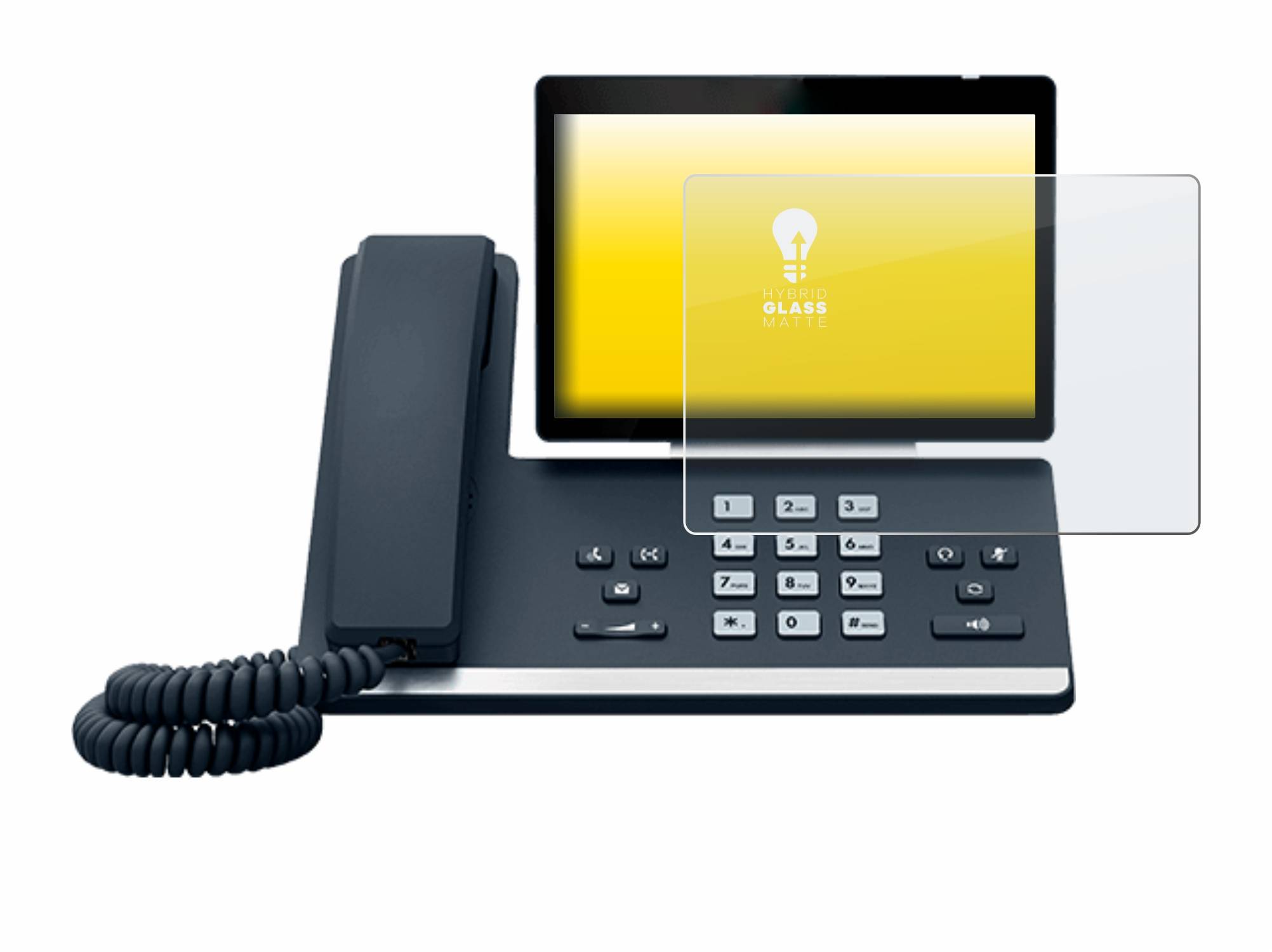 upscreen Hybrid Glas Matt Schutz-Folie für Yealink SIP-T57W