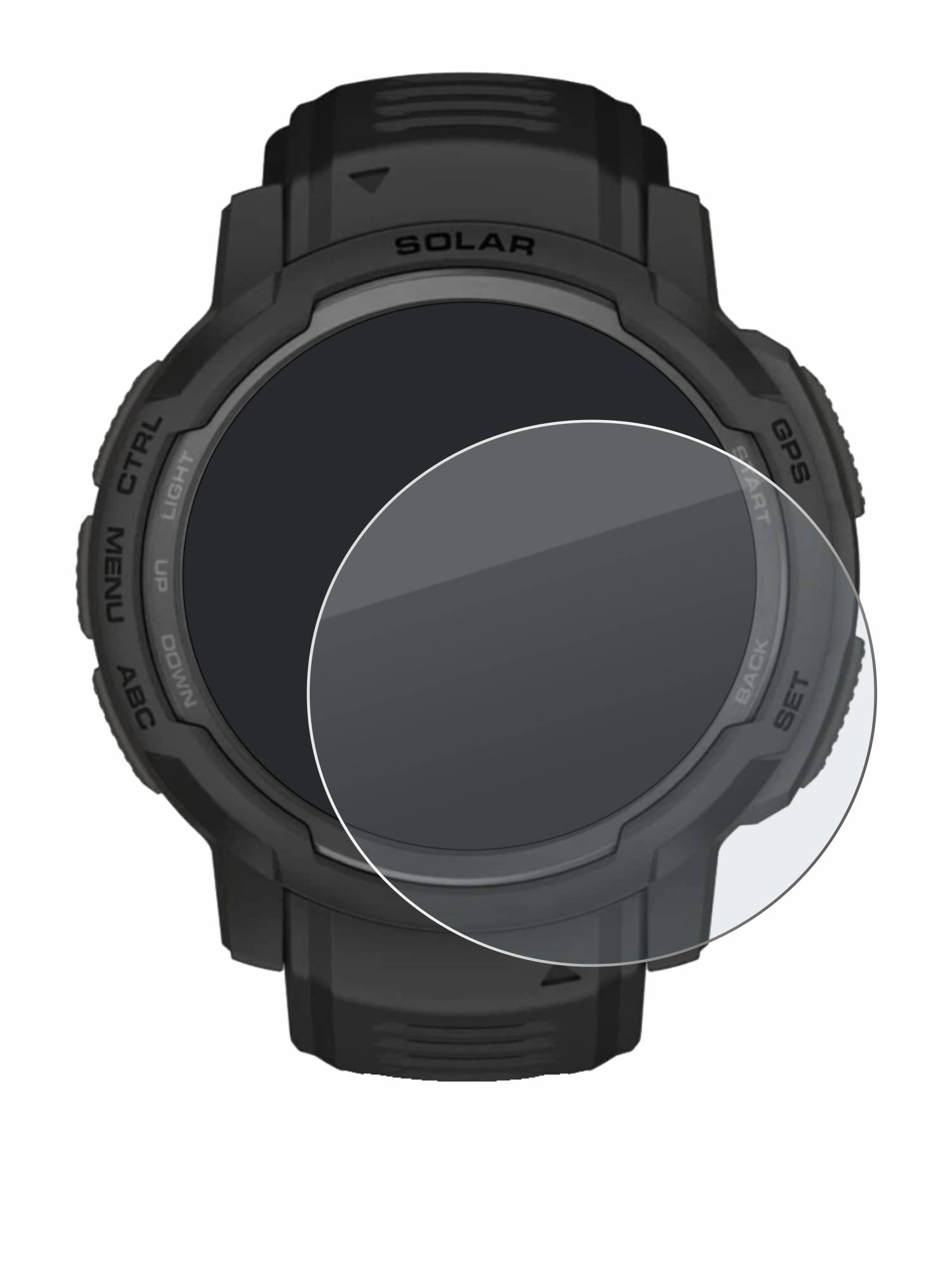 upscreen Hybrid Glas Matt Panzer-Folie für Garmin Instinct Crossover