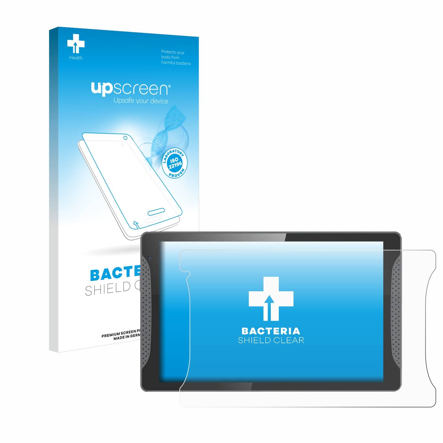 upscreen Bacteria Shield Schutzfolie für Logicom Multimedia Stand Pro - Antibakteriell