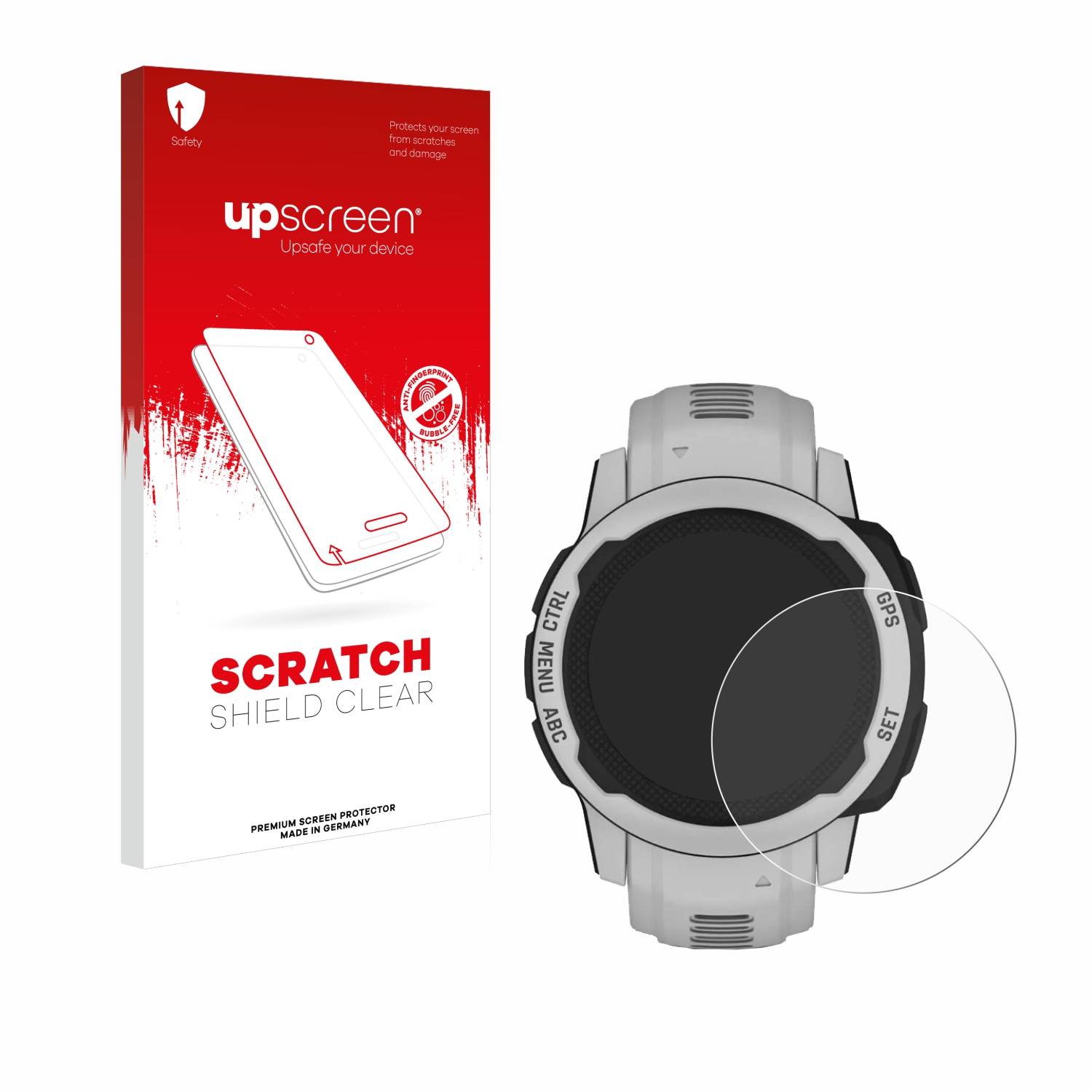 upscreen Scratch Shield Schutzfolie für Garmin Instinct 2S Solar (40 mm)
