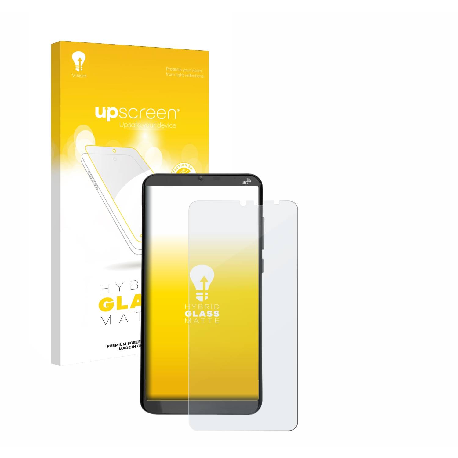 upscreen Hybrid Glas Matt Schutz-Folie für Brondi Amico XL