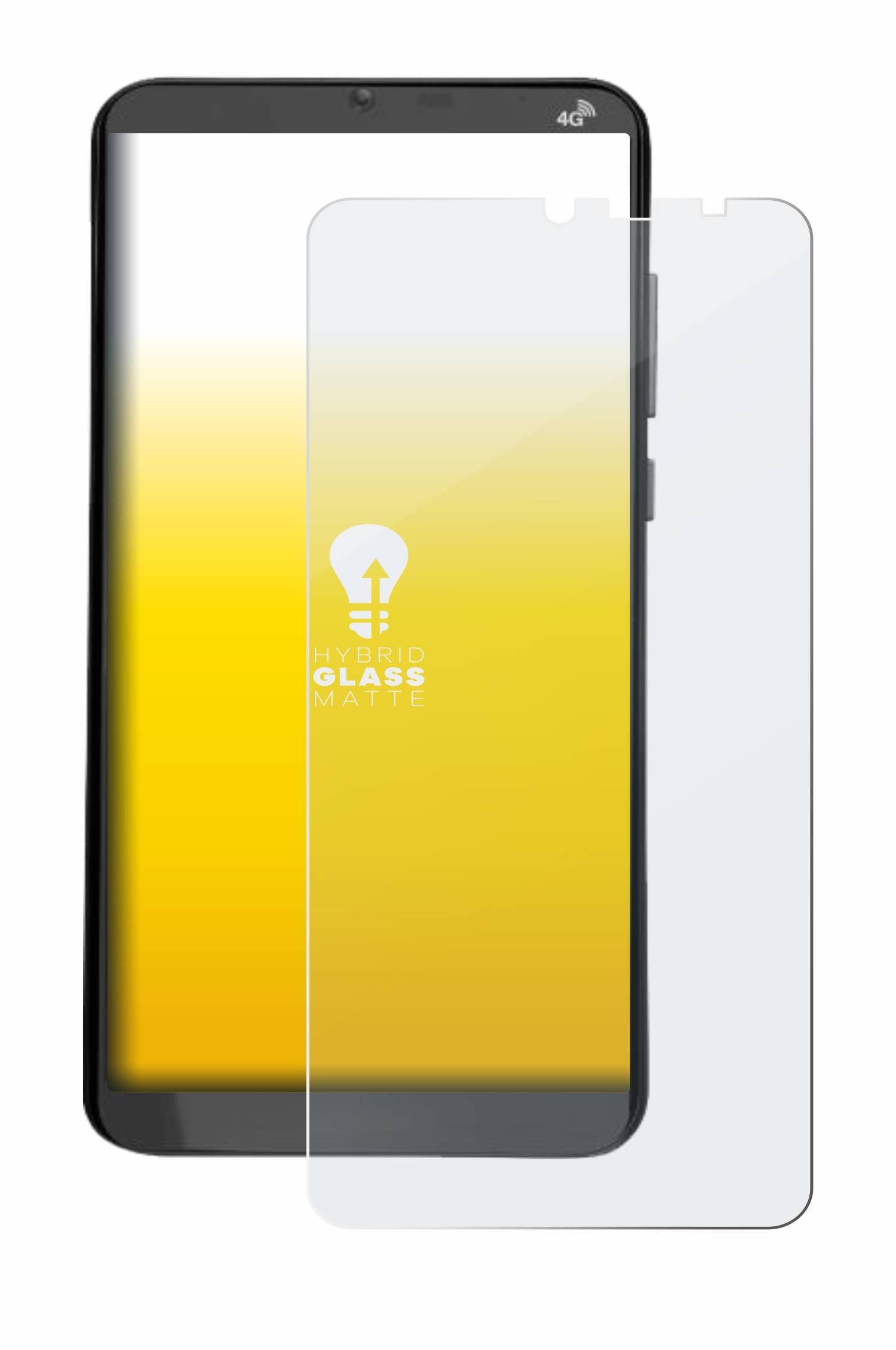 upscreen Hybrid Glas Matt Schutz-Folie für Brondi Amico XL