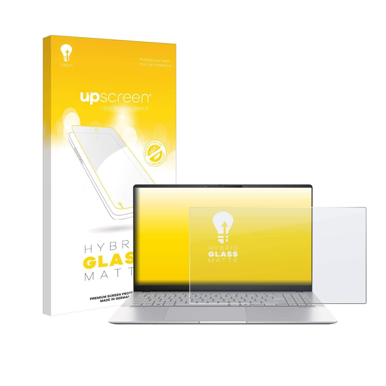 upscreen Hybrid Glas Matt Schutz-Folie für ASUS Vivobook S 15 S5507