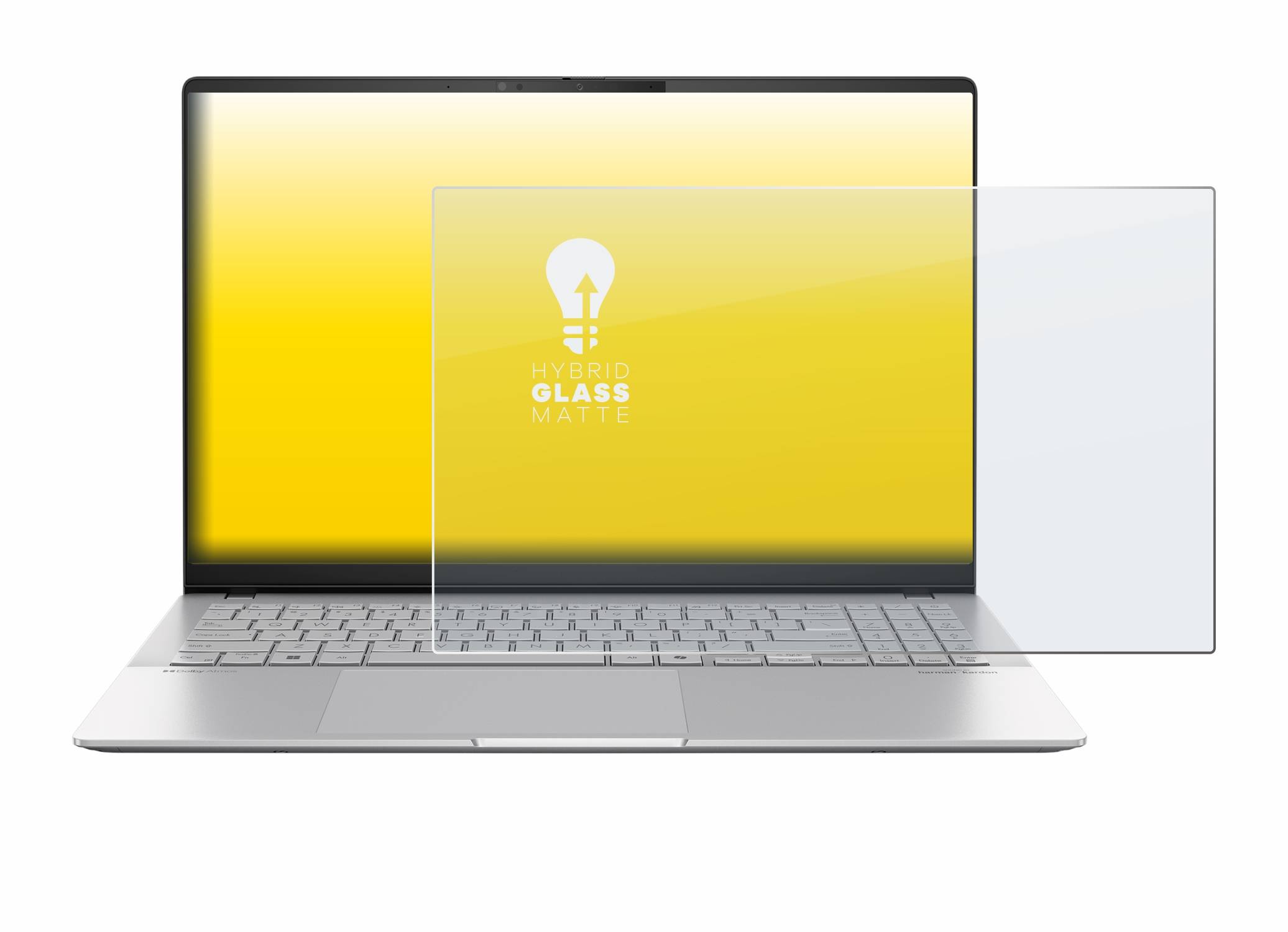 upscreen Hybrid Glas Matt Schutz-Folie für ASUS Vivobook S 15 S5507