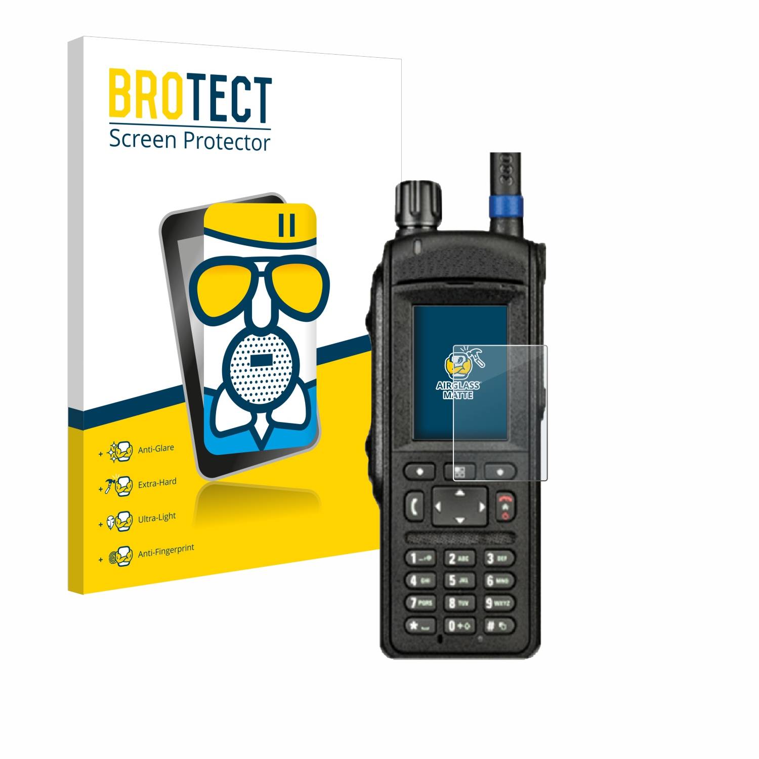 BROTECT AirGlass Matt Glas Schutz Folie für Motorola MTP6650