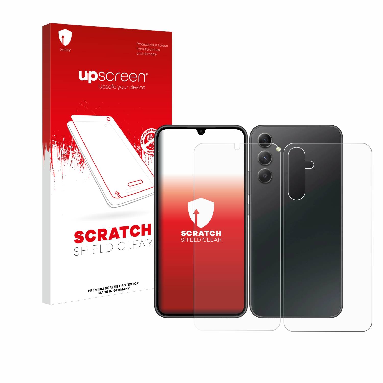 upscreen Scratch Shield Schutzfolie für Samsung Galaxy A34 5G Enterprise Edition (Display+Rückseite)