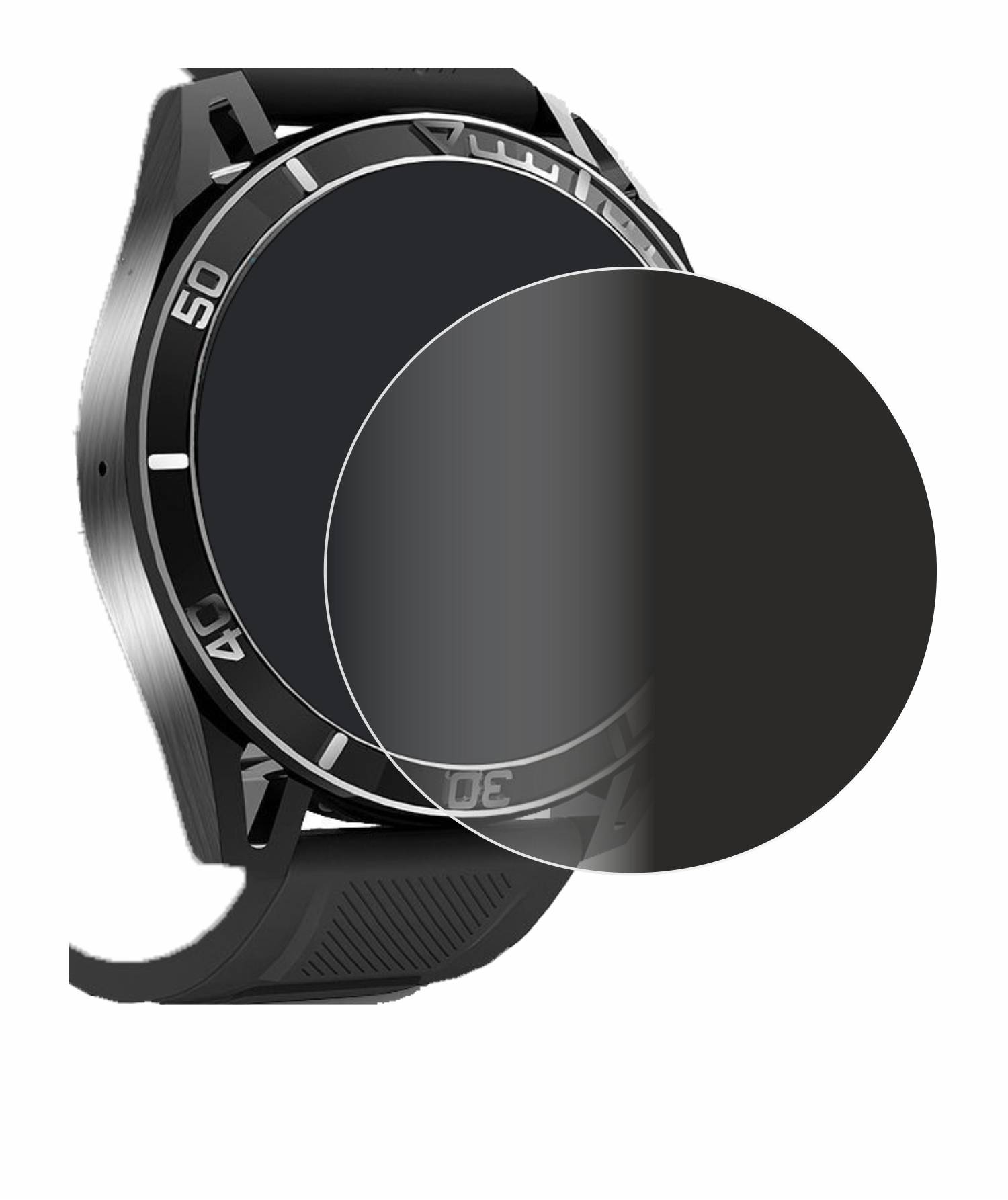 upscreen Spy Shield Sichtschutz-Folie für Yuede Smartwatch 1.43 (rund)