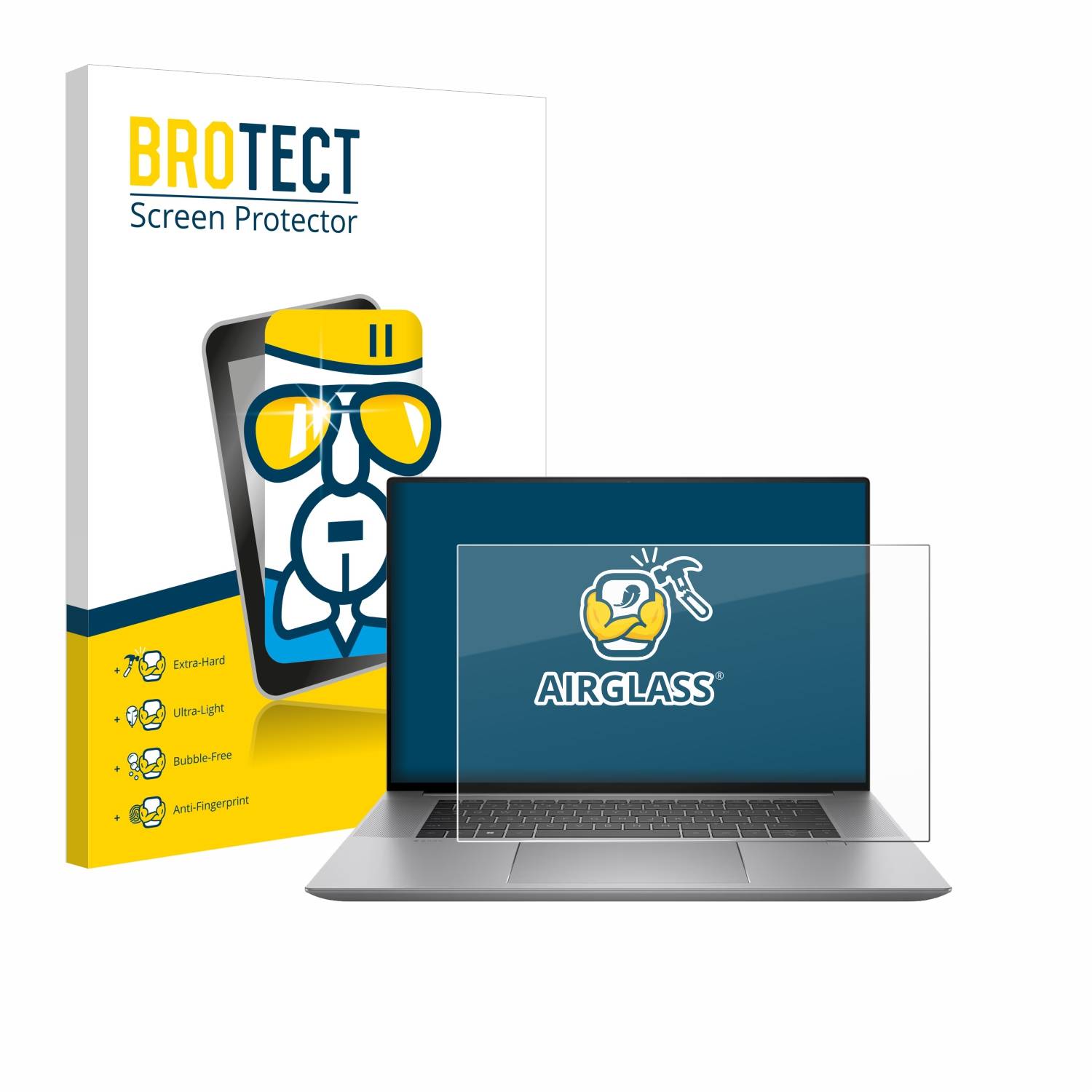 BROTECT AirGlass Glas Schutz-Folie für HP Zbook Studio 16 G10 - Schutzglas