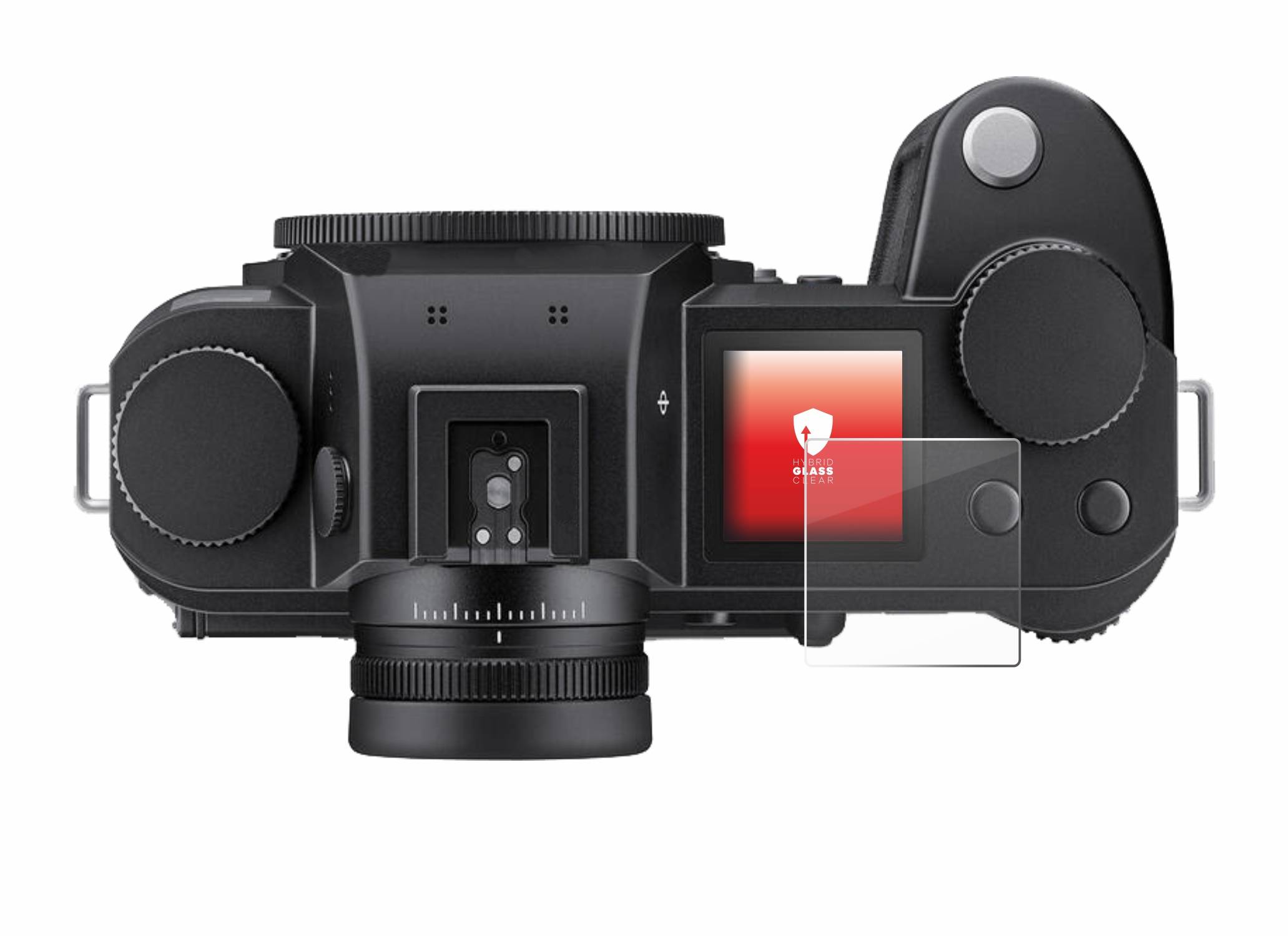 upscreen Hybrid Glas Schutz-Folie für Leica SL3 (Schulterdisplay)