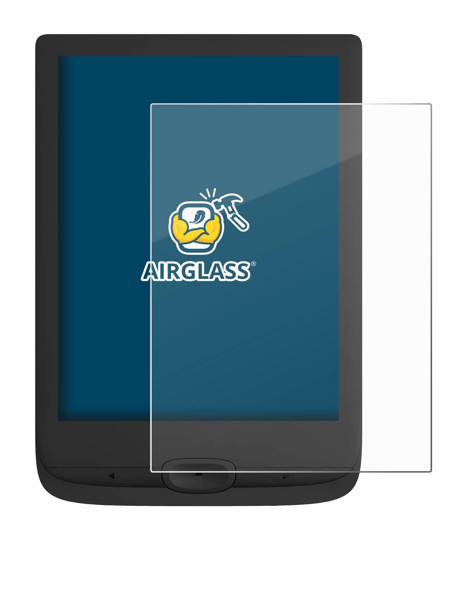 BROTECT AirGlass Flexible Schutz Glas Folie für PocketBook Basic Lux 4 Klar Transparent