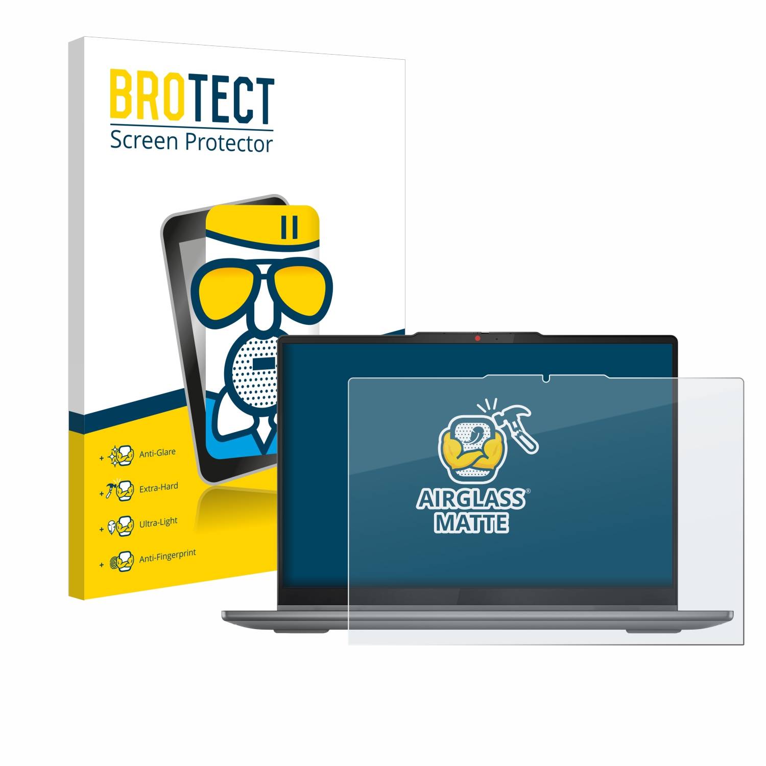 BROTECT AirGlass Matt Glas Schutz Folie für Lenovo IdeaPad 5 2-in-1 14AHP9