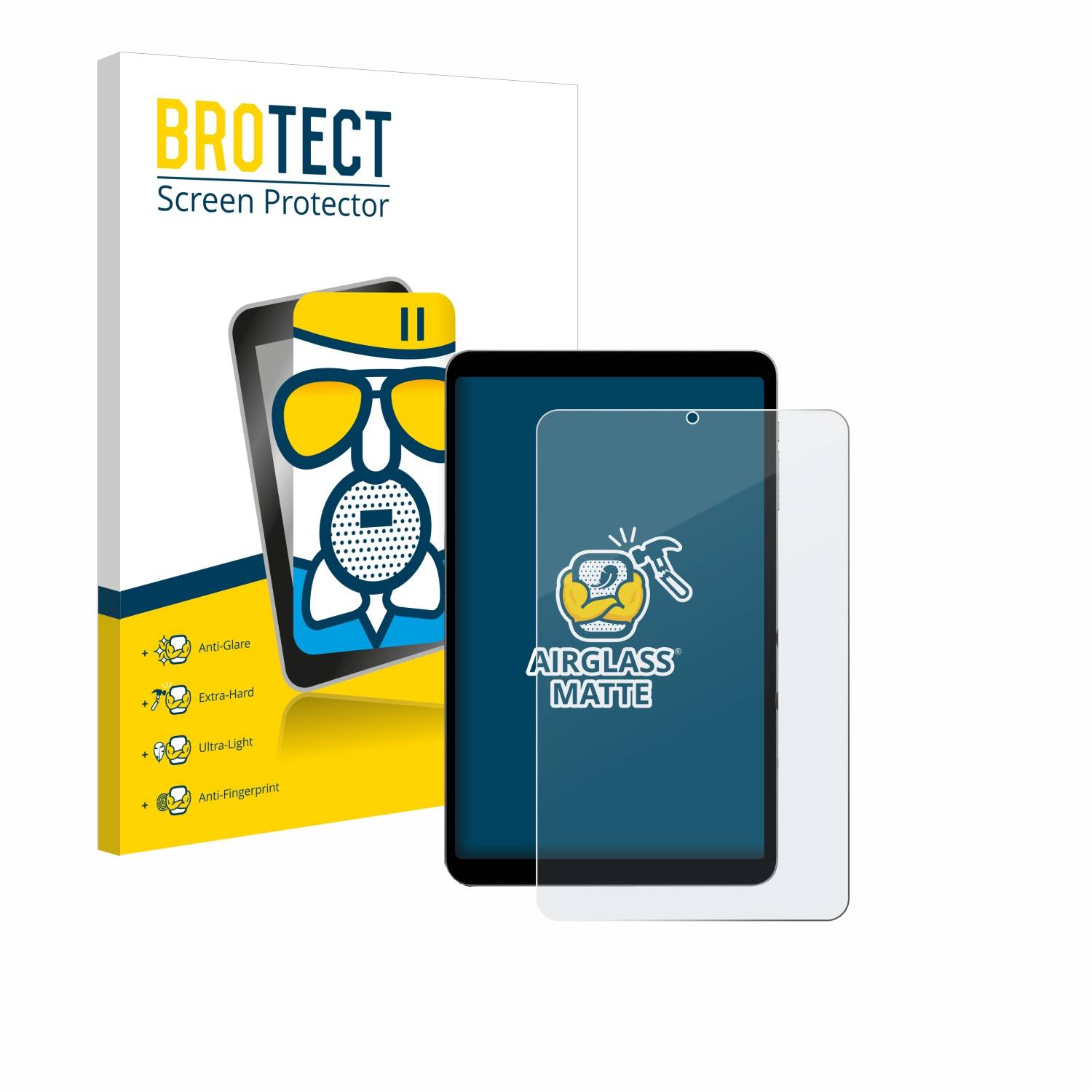 BROTECT AirGlass Flexible Schutz Glas Folie für Alldocube iPlay 50 mini Pro Matt Entspiegelt