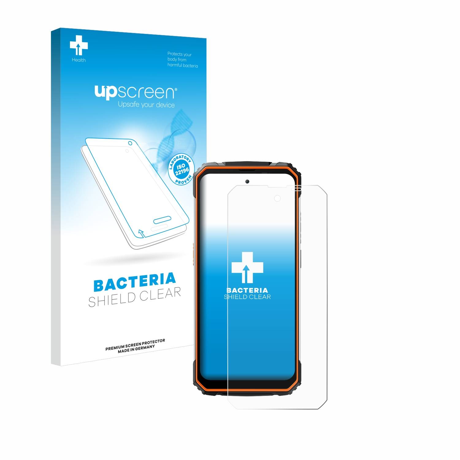 upscreen Schutzfolie für Blackview BV8100 Antibakterielle Folie Klar Anti-Kratzer