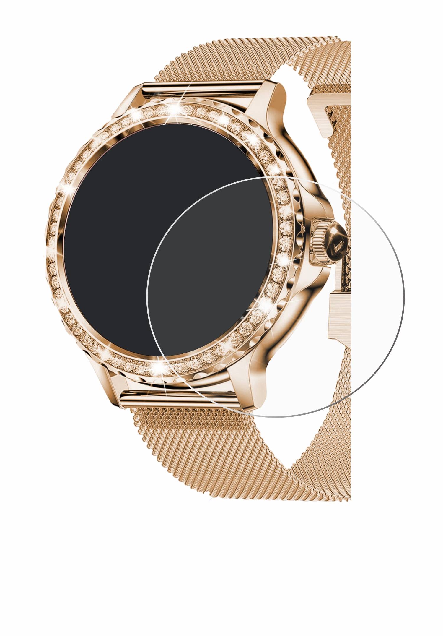 upscreen Bacteria Shield Schutzfolie für walkbee Smartwatch 1.3 (rund) - Antibakteriell