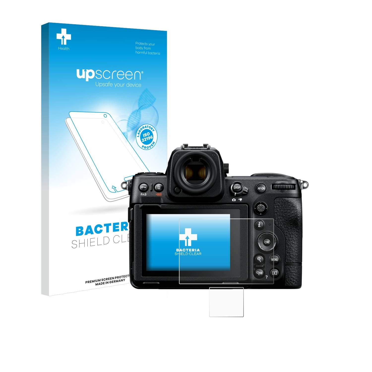 upscreen Bacteria Shield Schutzfolie für Nikon Z 8 (Display + Schulterdisplay) - Antibakteriell