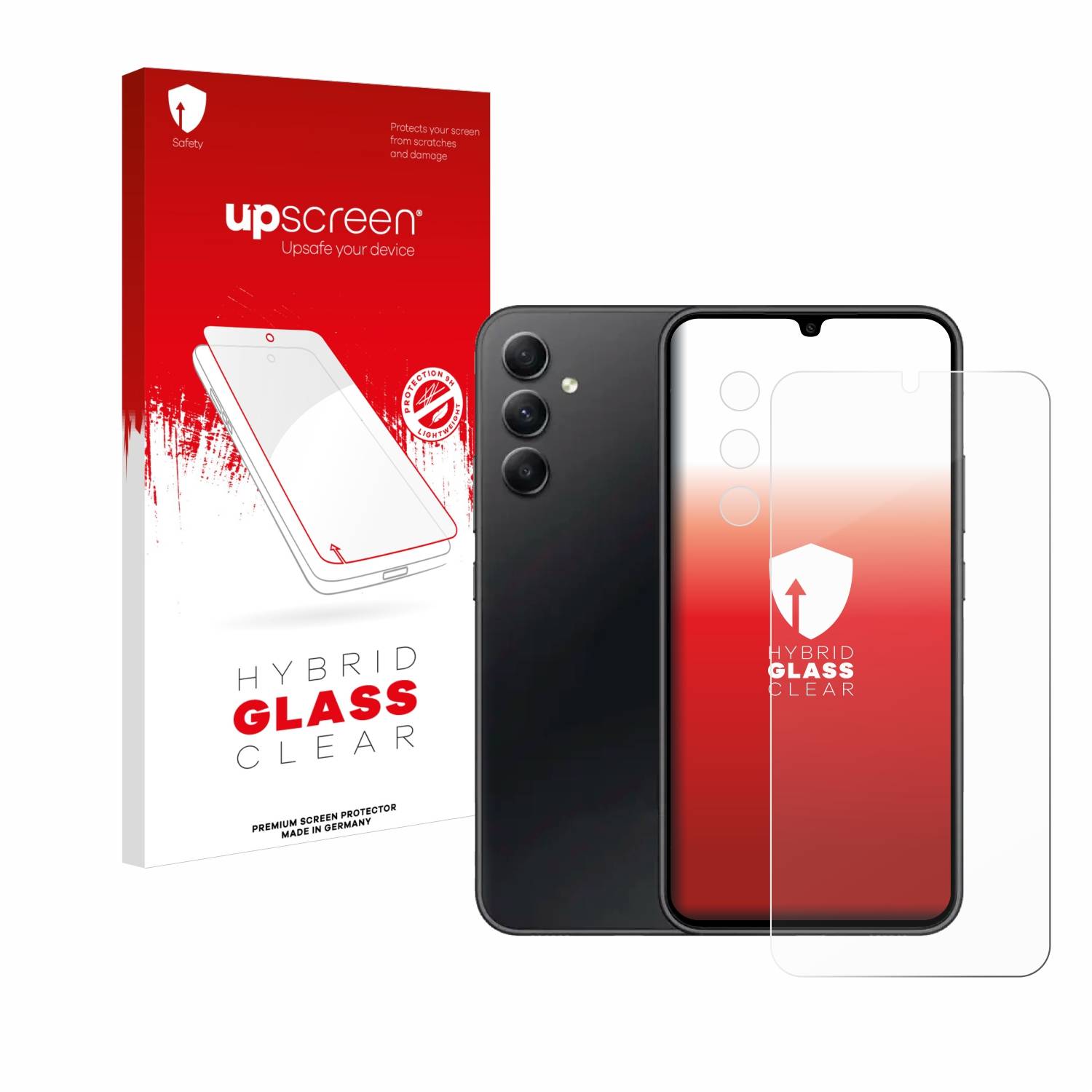upscreen Hybrid Glas Schutz-Folie für Samsung Galaxy A34 5G Enterprise Edition (Display+Kamera)
