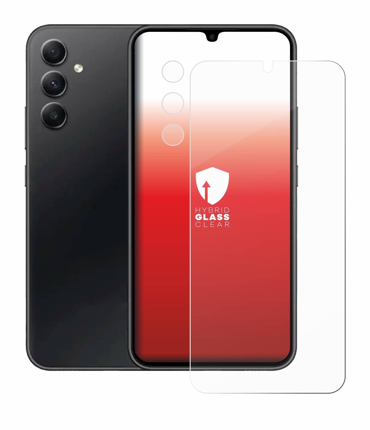 upscreen Hybrid Glas Schutz-Folie für Samsung Galaxy A34 5G Enterprise Edition (Display+Kamera)