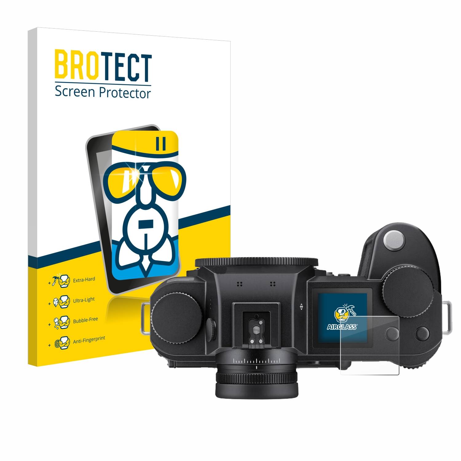 BROTECT AirGlass Flexible Schutz Glas Folie für Leica SL3 / SL3-S (Schulterdisplay) Klar Transparent