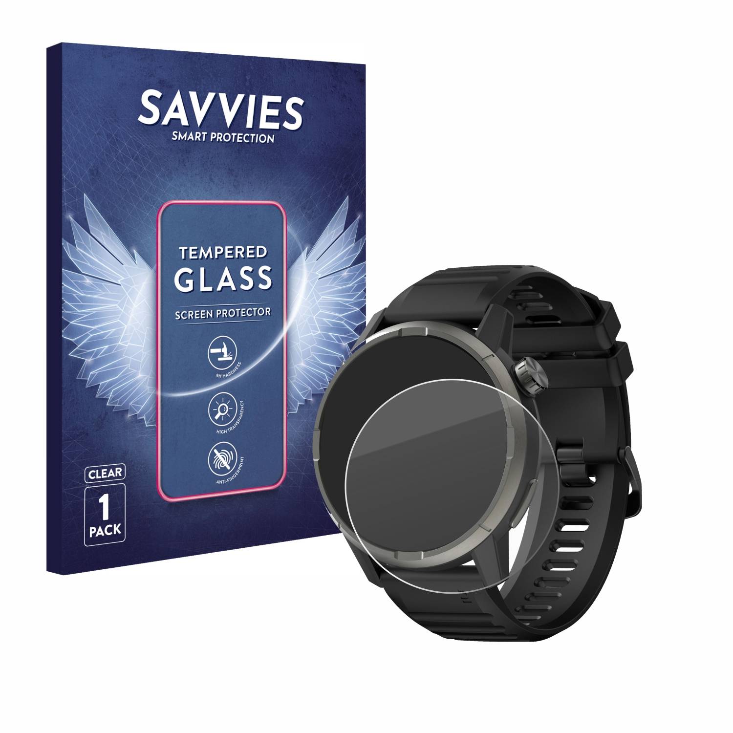 Savvies Clear Schutzglas für Kiprun GPS 900 by Coros