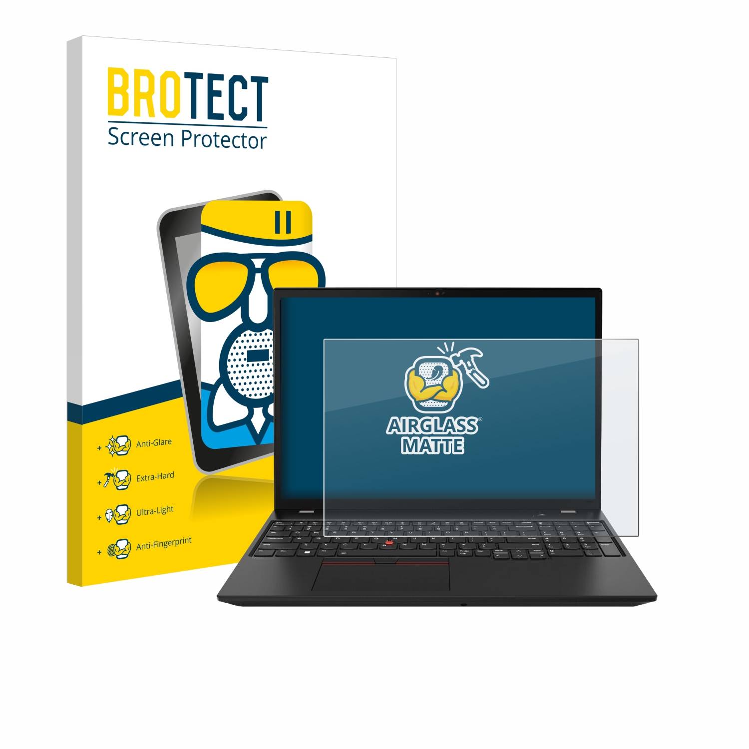 BROTECT AirGlass Matt Glas Schutz Folie für Lenovo ThinkPad P16s Gen 2