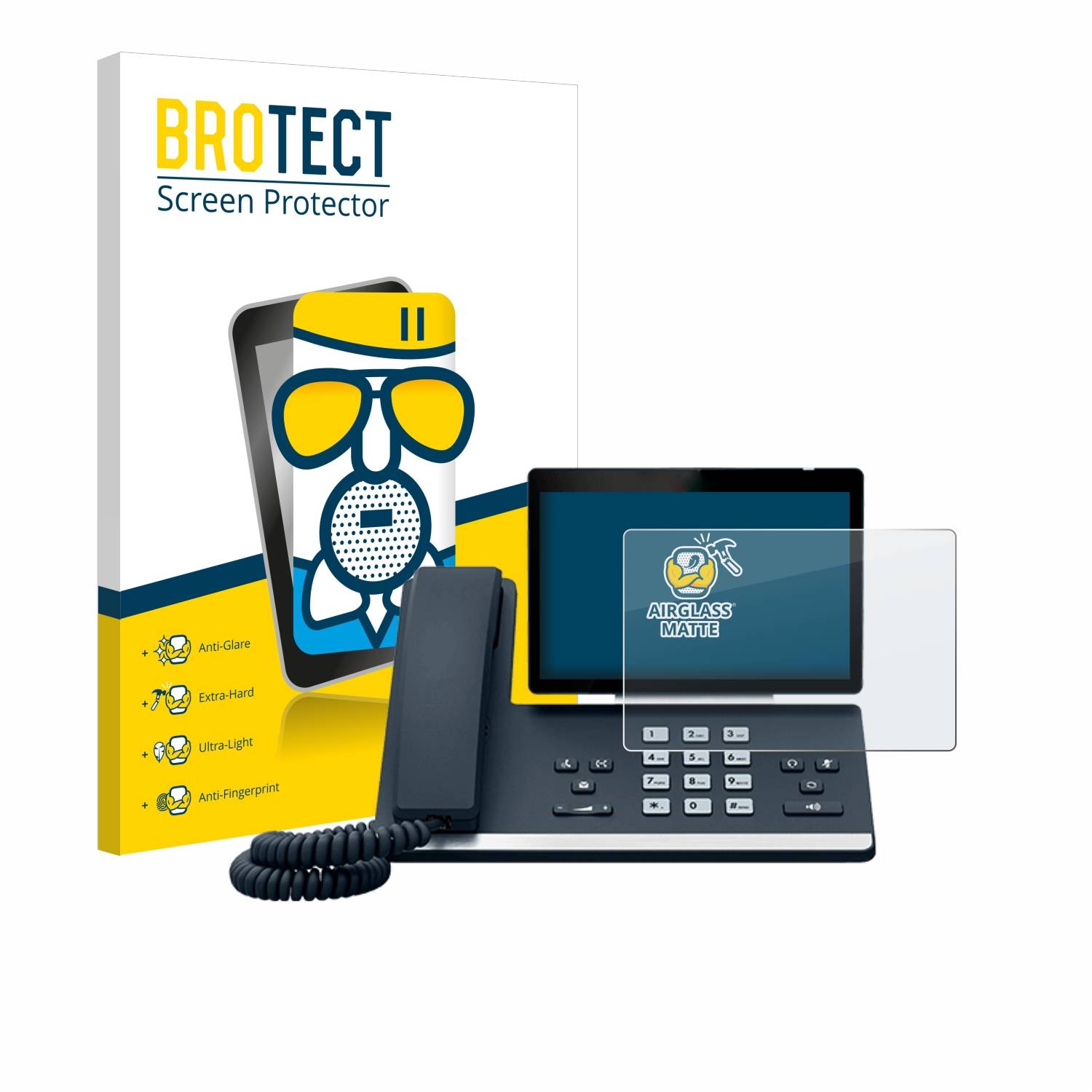 BROTECT AirGlass Matt Glas Schutz Folie für Yealink SIP-T57W