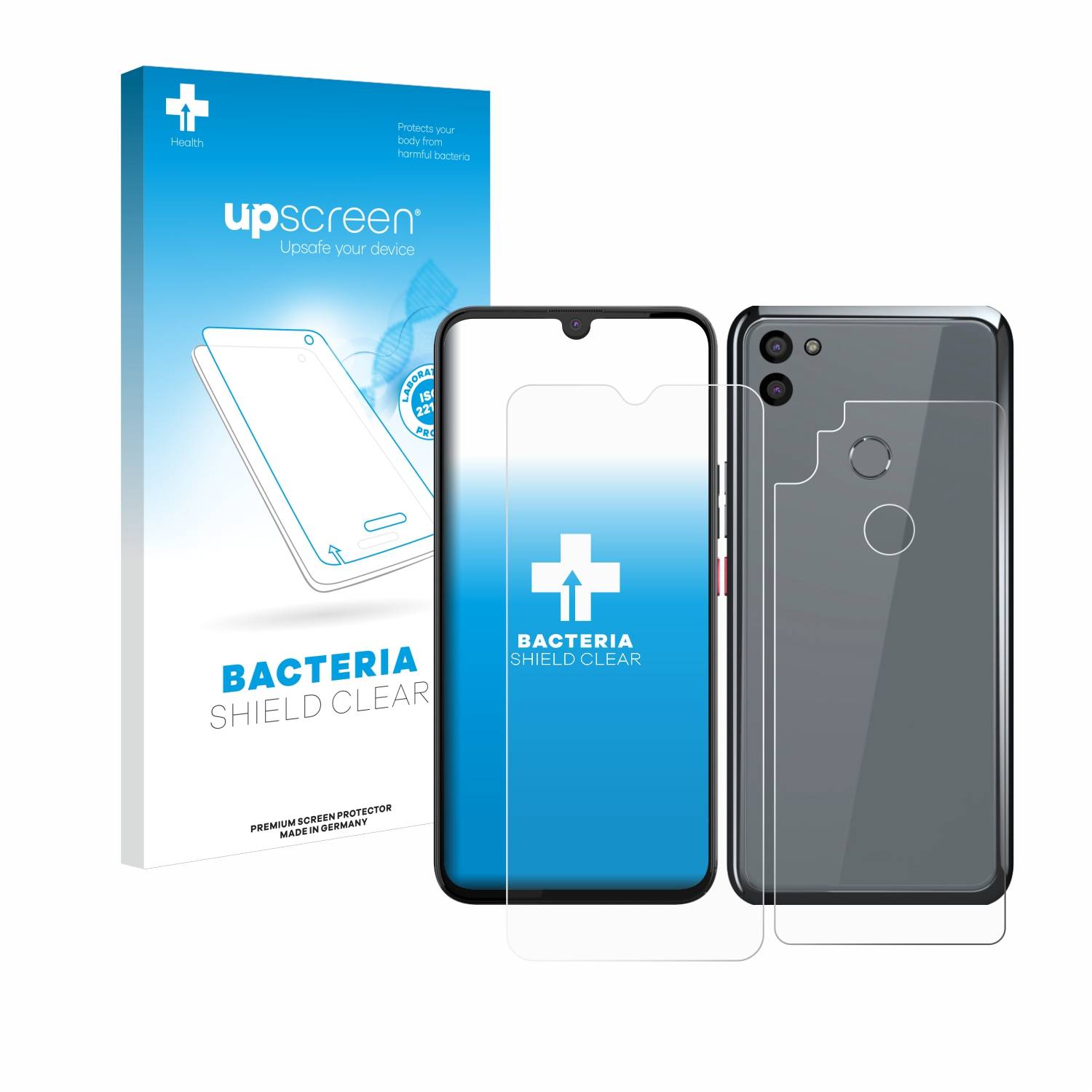 upscreen Bacteria Shield Schutzfolie für Gigaset GS5 PRO SE (Display+Rückseite) - Antibakteriell