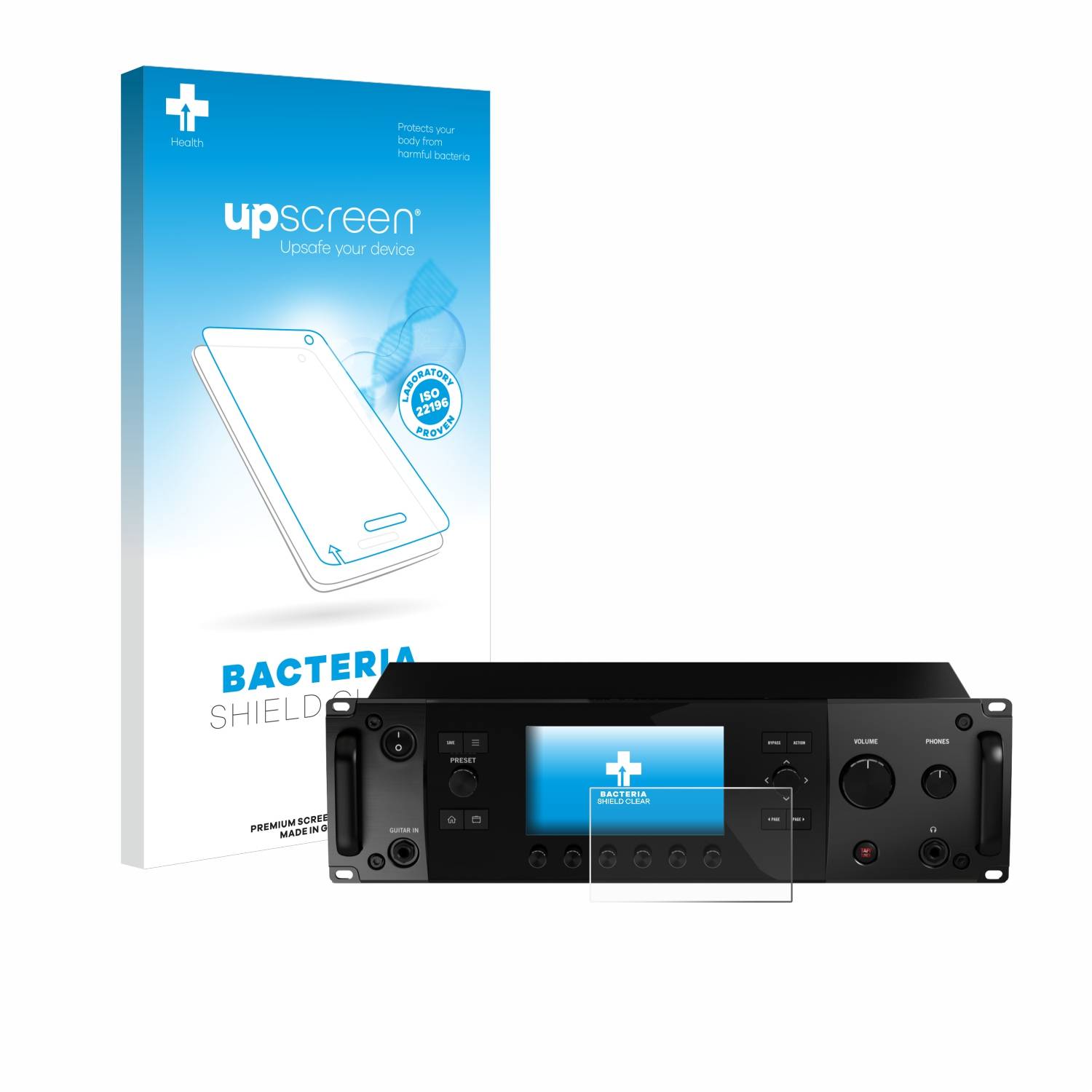 upscreen Bacteria Shield Schutzfolie für Line 6 Helix Rack - Antibakteriell