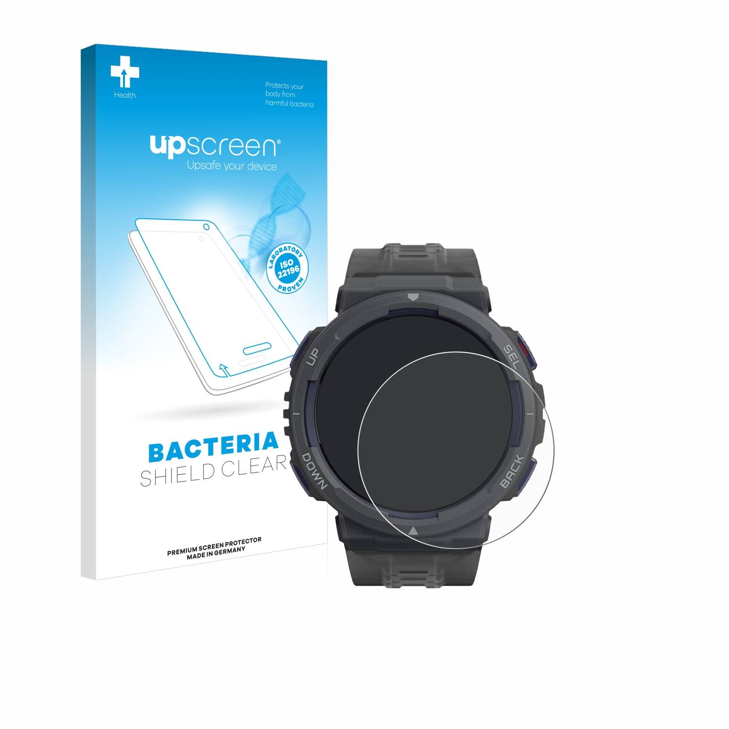 upscreen Bacteria Shield Schutzfolie für Amazfit Active Edge - Antibakteriell