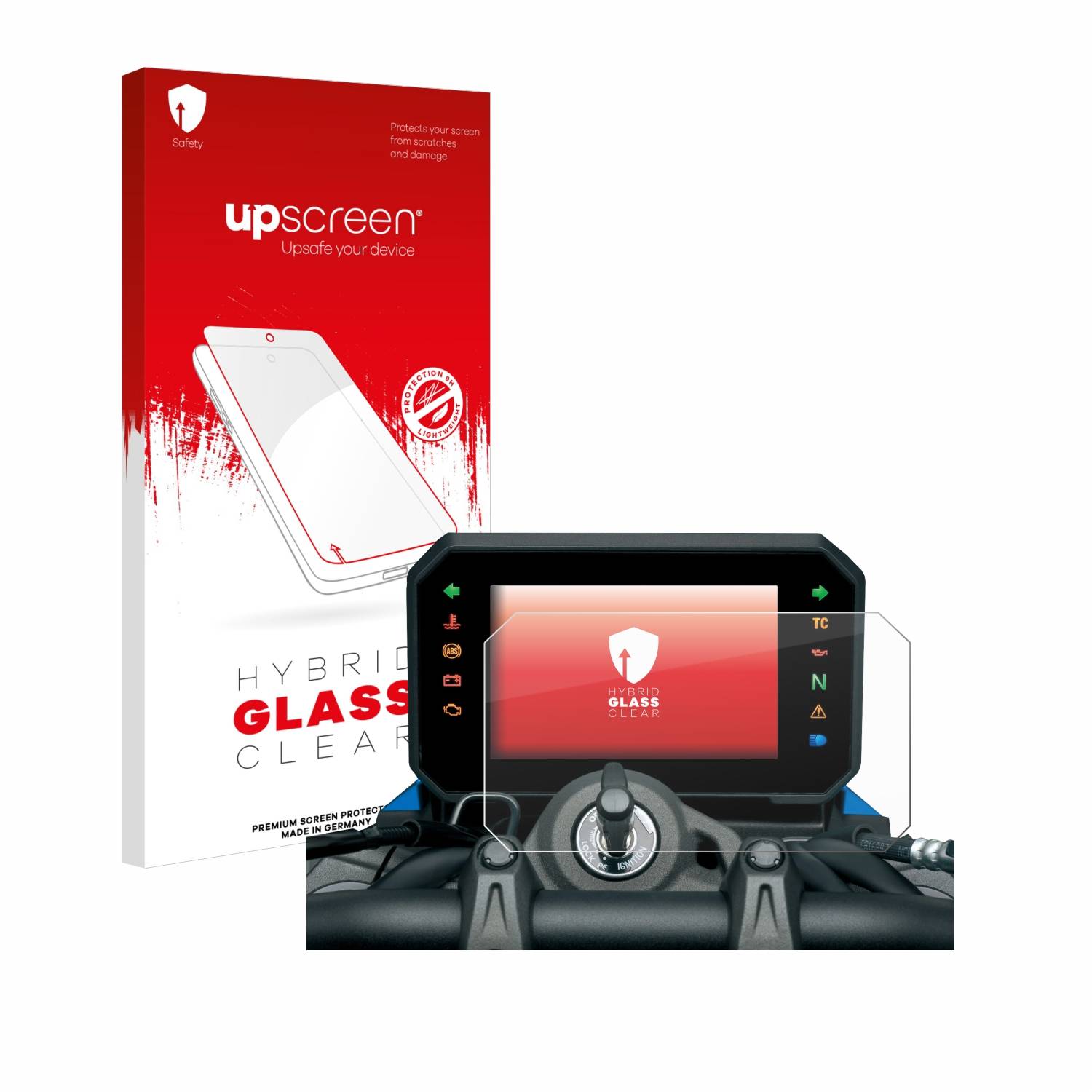 upscreen Flexible Schutz Glas Folie für Suzuki GSX-8S 2023 Schutzglas 9H Hybridglas Klar