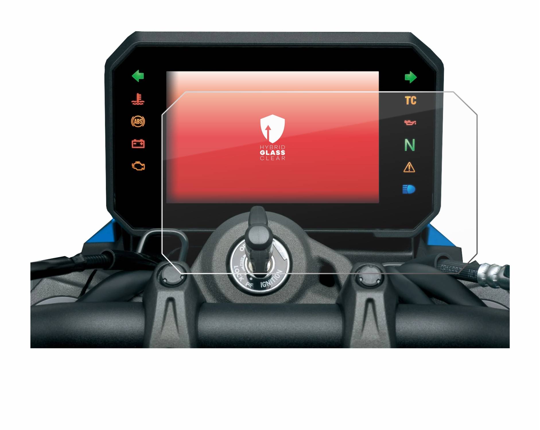 upscreen Flexible Schutz Glas Folie für Suzuki GSX-8S 2023 Schutzglas 9H Hybridglas Klar