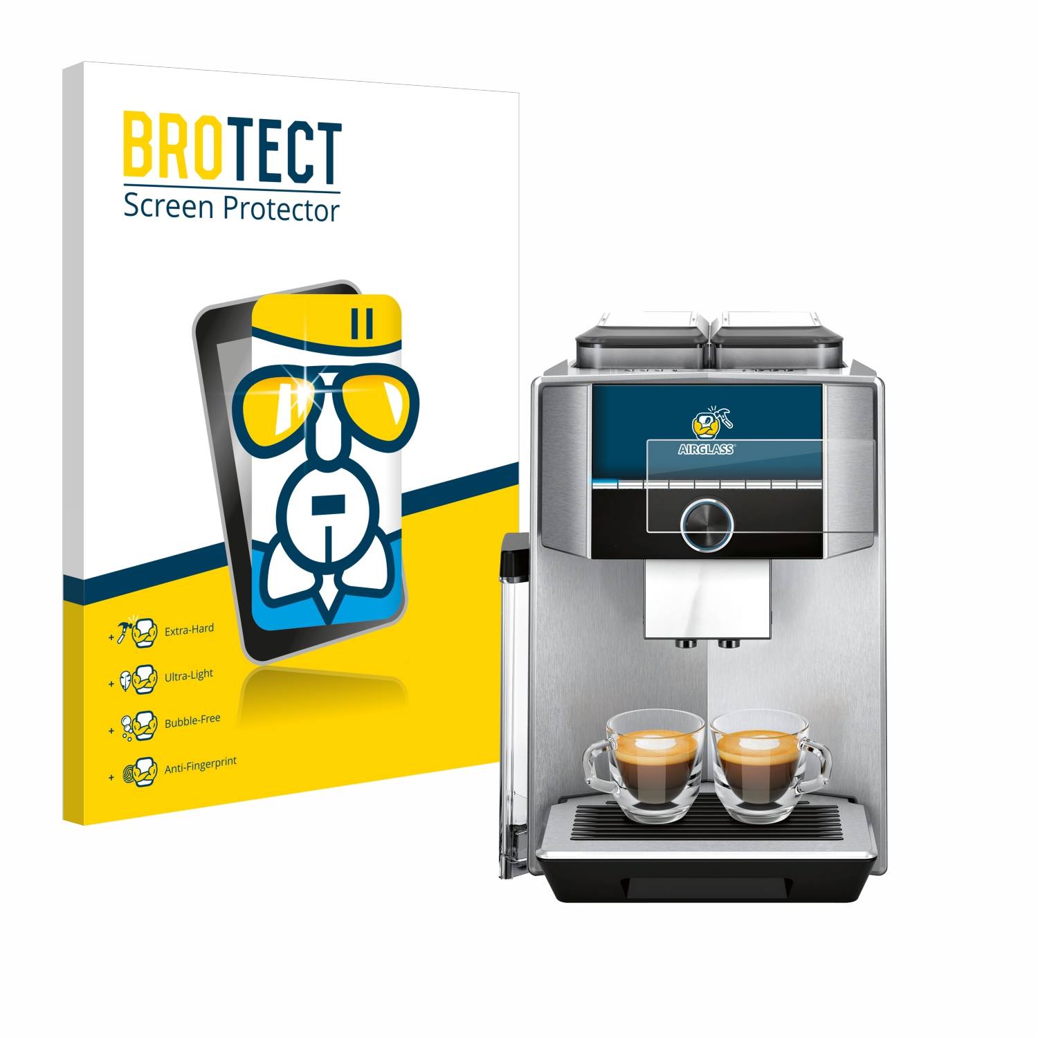 BROTECT AirGlass Glas Schutz-Folie für Siemens EQ.9 plus connect s700 4,3 - Schutzglas