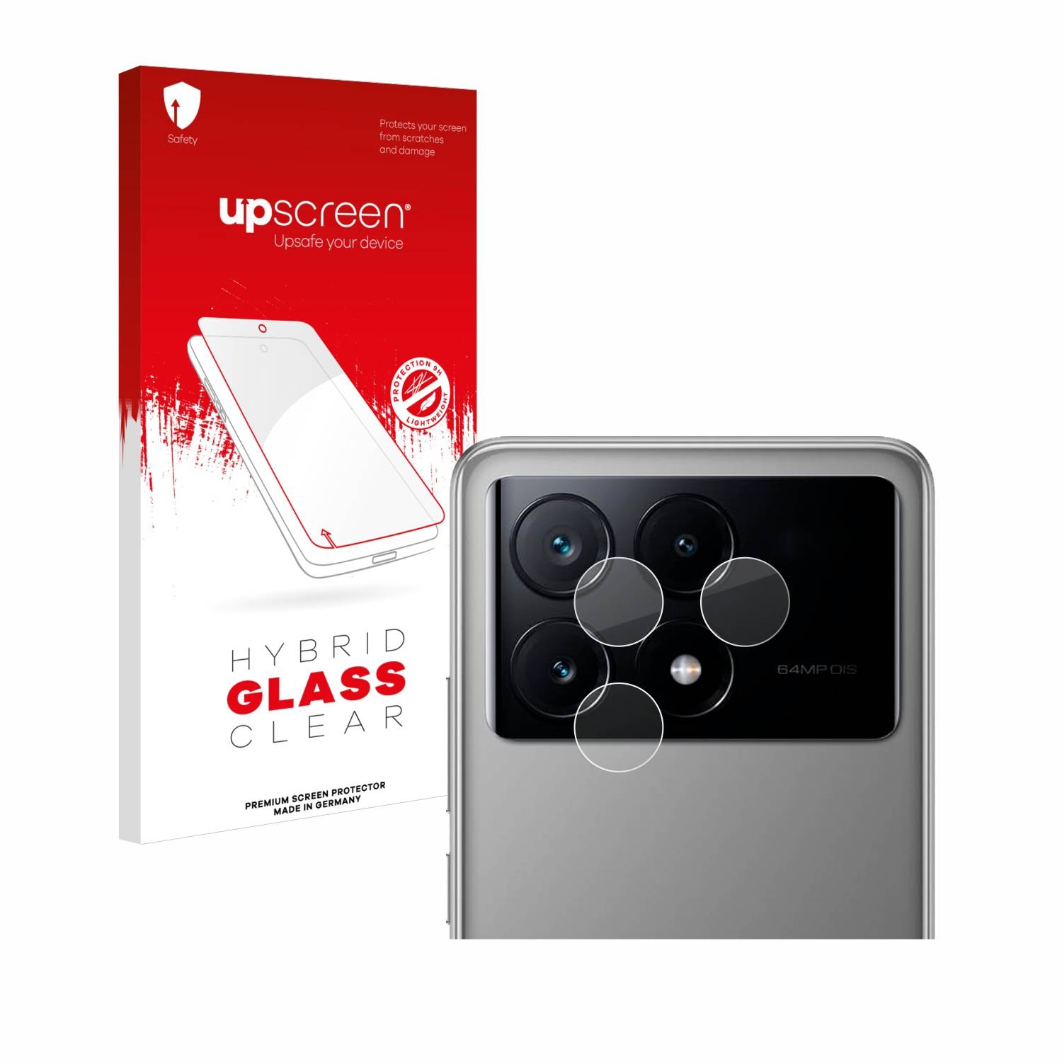 upscreen Hybrid Glas Schutz-Folie für Xiaomi Poco X6 Pro (NUR Kameraschutz)