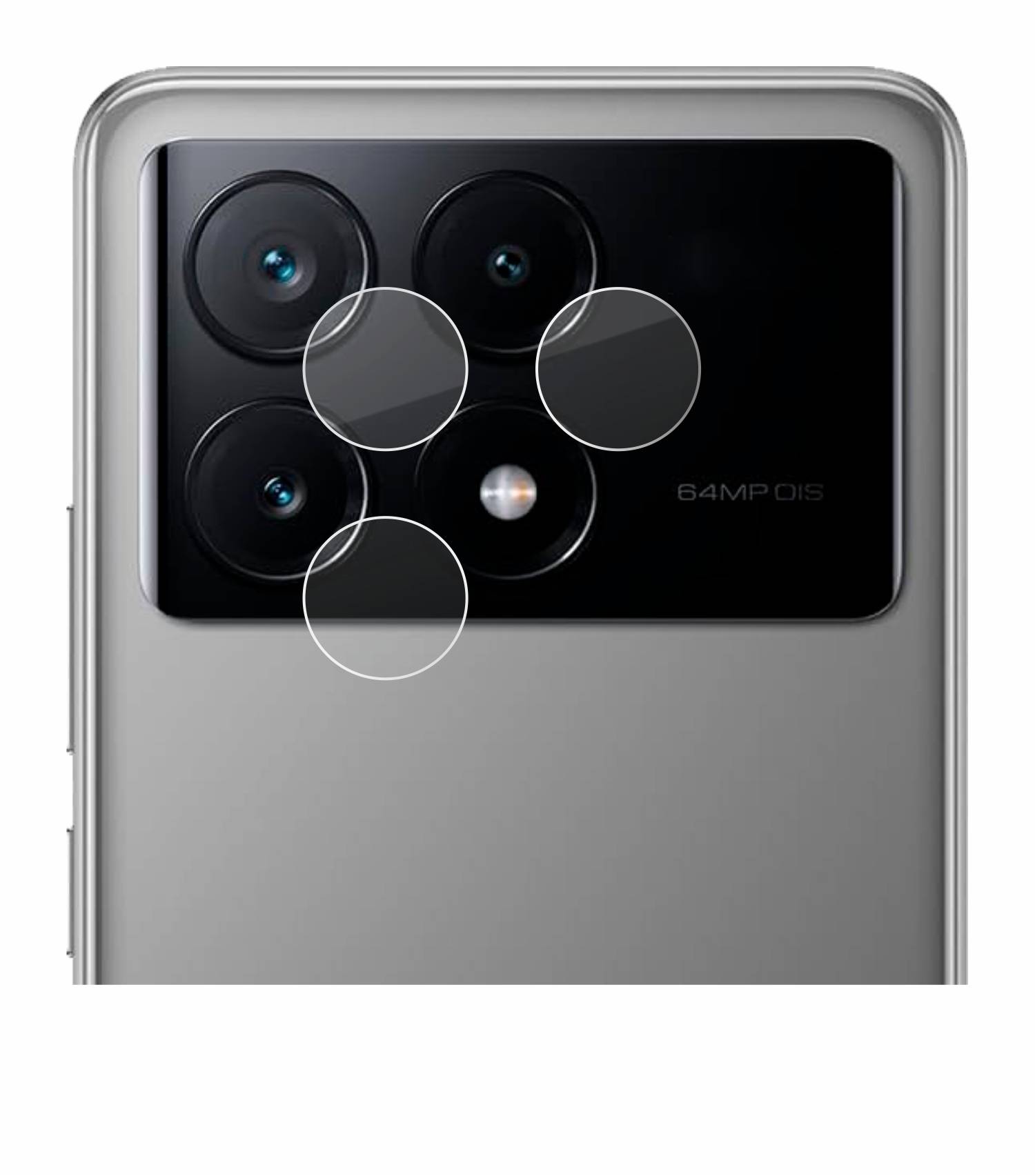 upscreen Hybrid Glas Schutz-Folie für Xiaomi Poco X6 Pro (NUR Kameraschutz)