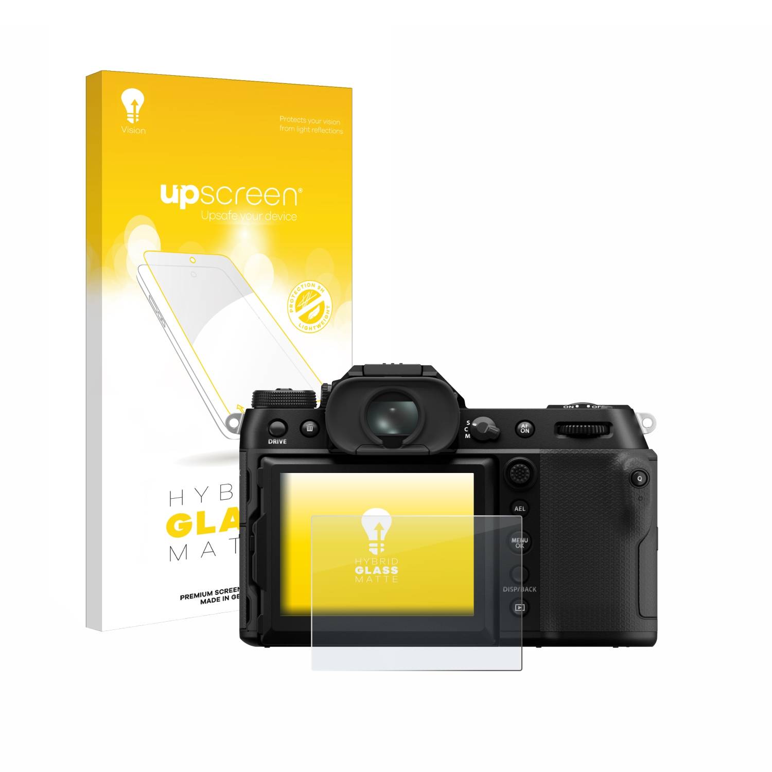 upscreen Flexible Schutz Glas Folie für Fujifilm GFX100S II Schutzglas 9H Hybridglas Matt Entspiegelt