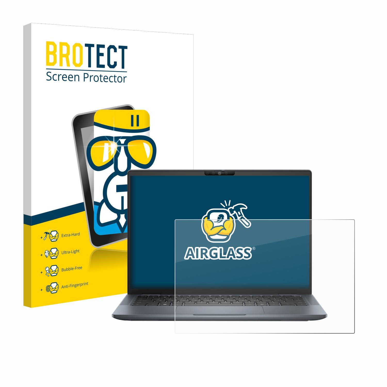 BROTECT AirGlass Flexible Schutz Glas Folie für Dell Latitude 7350 Laptop Klar Transparent
