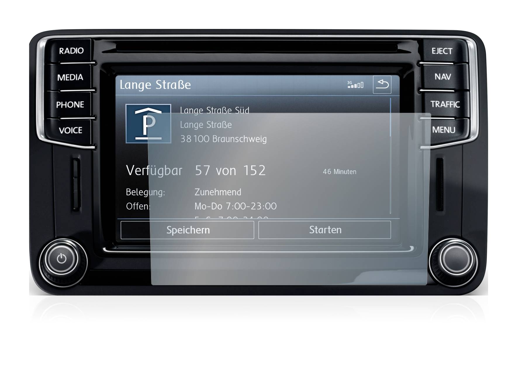 BROTECT AirGlass Glas Schutz-Folie für Volkswagen Caddy 2015 Discover Media 6.5 2015 - Schutzglas