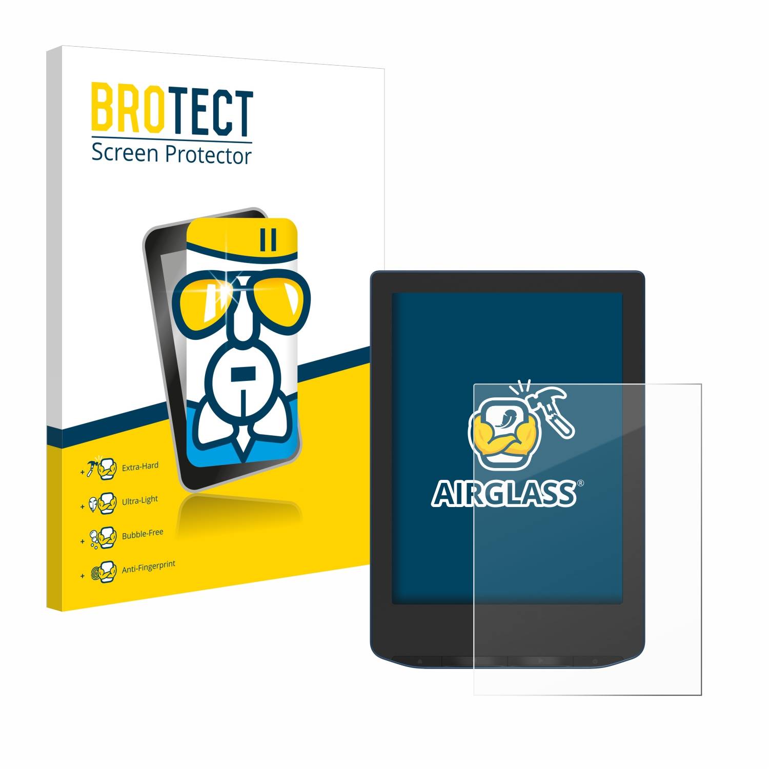 BROTECT AirGlass Flexible Schutz Glas Folie für PocketBook Verse Pro Klar Transparent