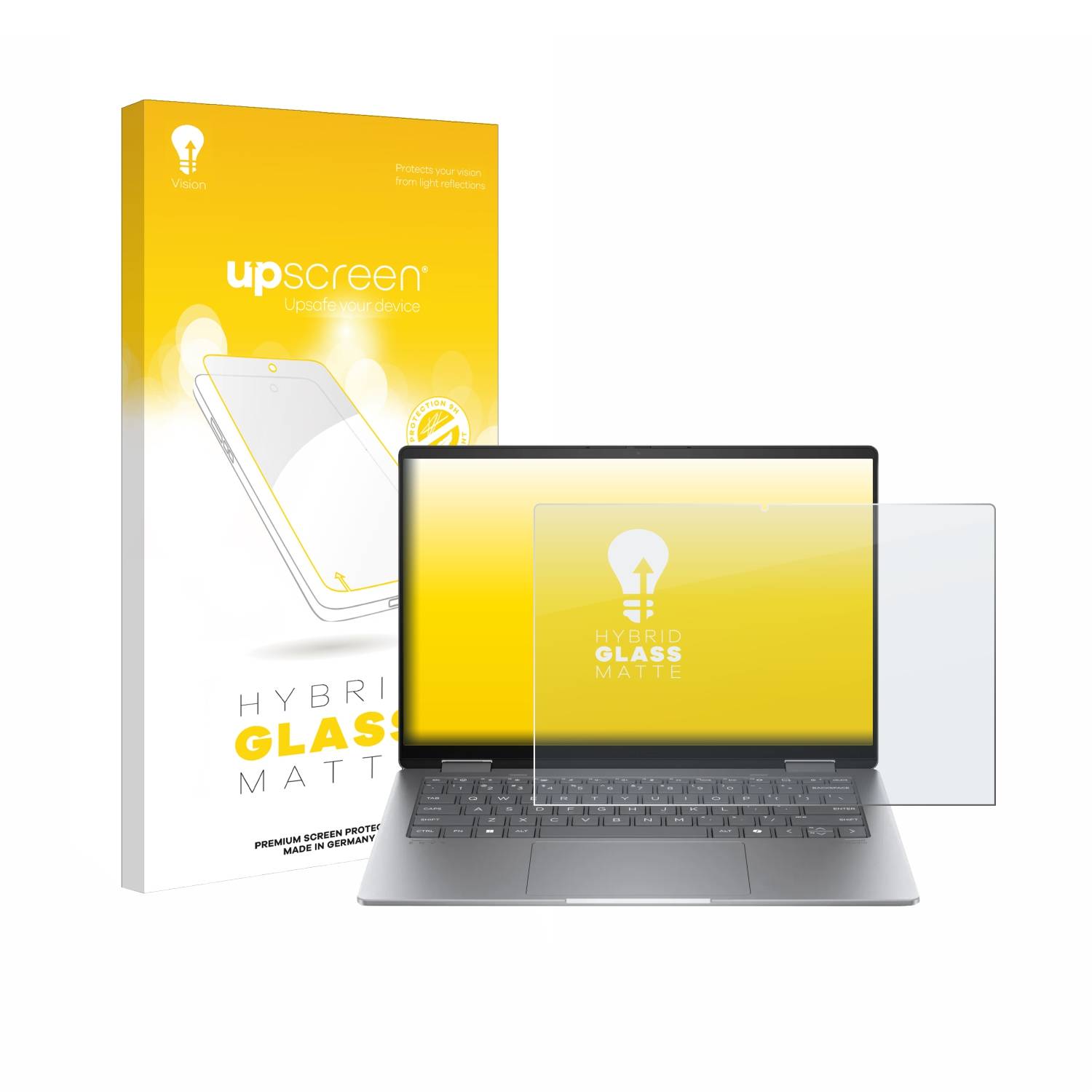 upscreen Flexible Schutz Glas Folie für HP Envy x360 14 2-in-1 Schutzglas 9H Hybridglas Matt Entspiegelt