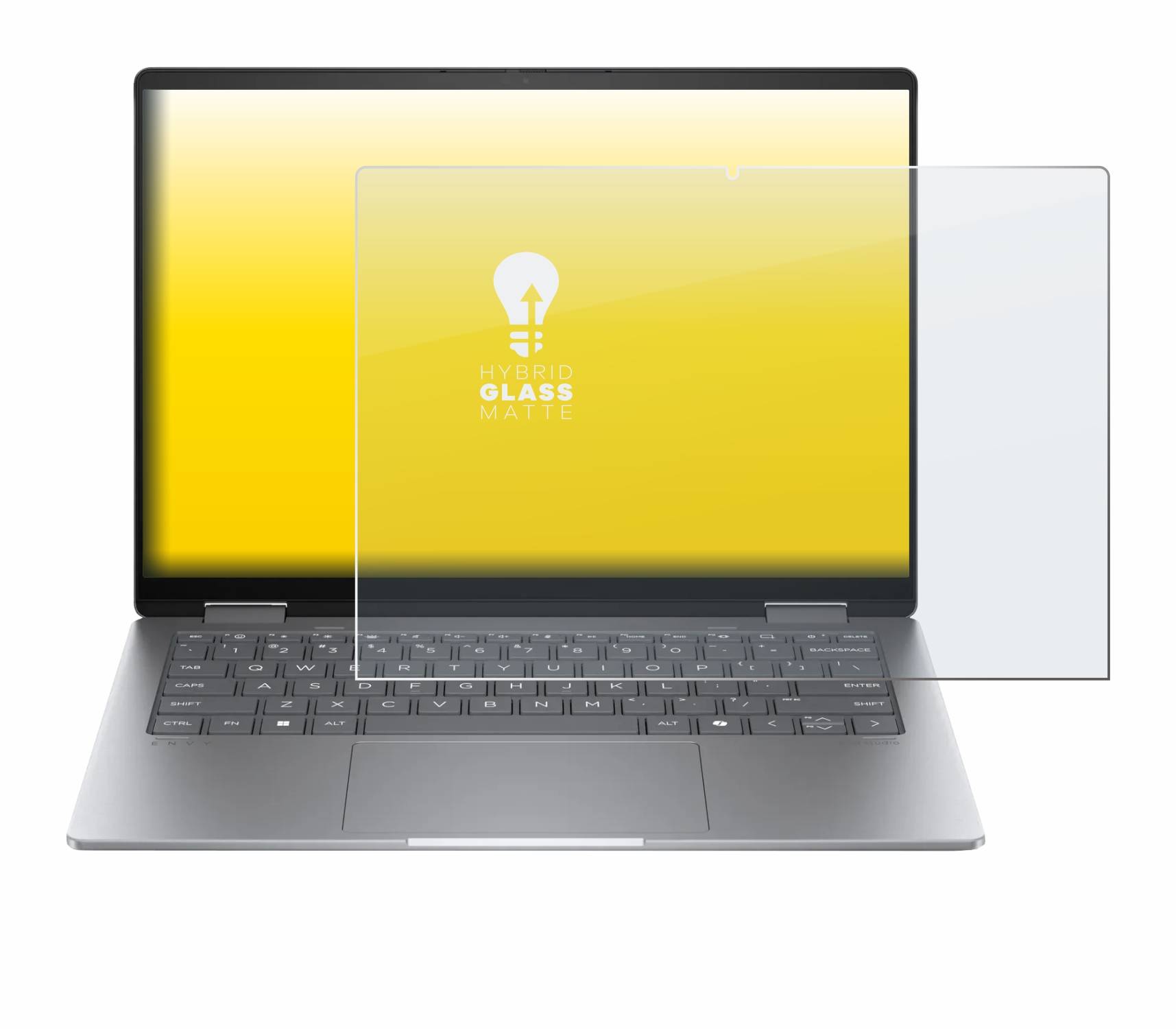 upscreen Flexible Schutz Glas Folie für HP Envy x360 14 2-in-1 Schutzglas 9H Hybridglas Matt Entspiegelt
