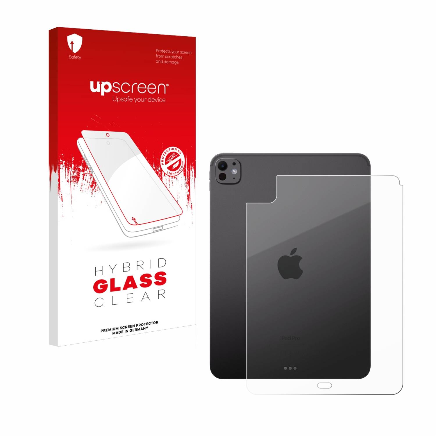 upscreen Hybrid Glas Panzer-Folie für Apple iPad Pro 11 WiFi 2024 (Rückseite)