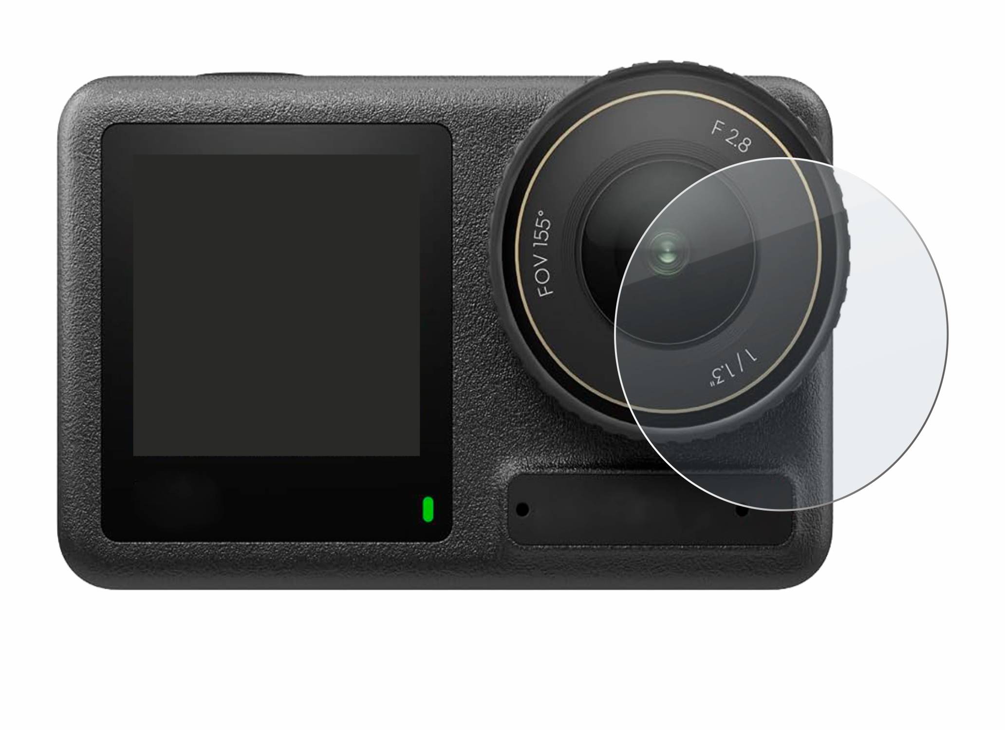 upscreen Hybrid Glas Matt Schutz-Folie für DJI Osmo Action 4 (Linse)