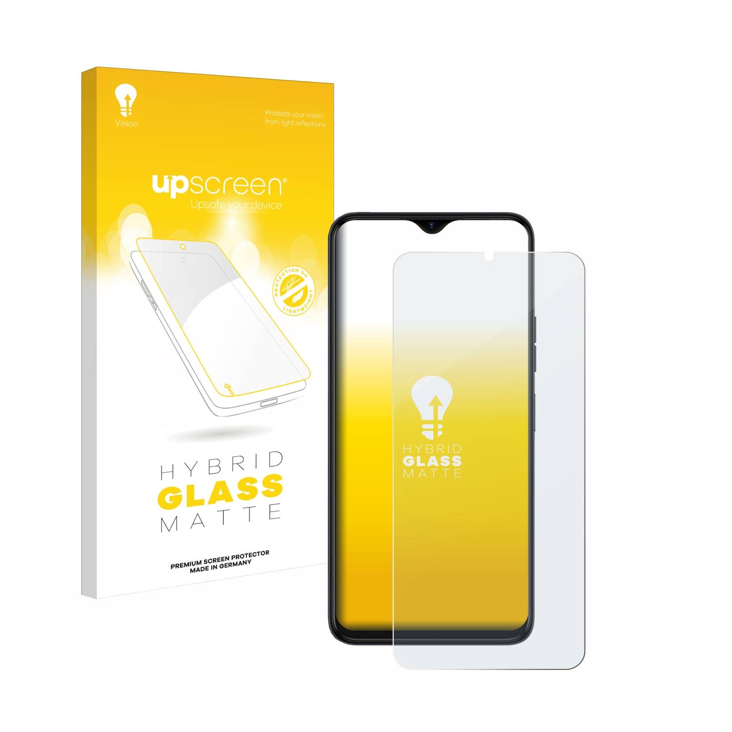 upscreen Hybrid Glas Matt Panzer-Folie für Tecno Spark 10 5G