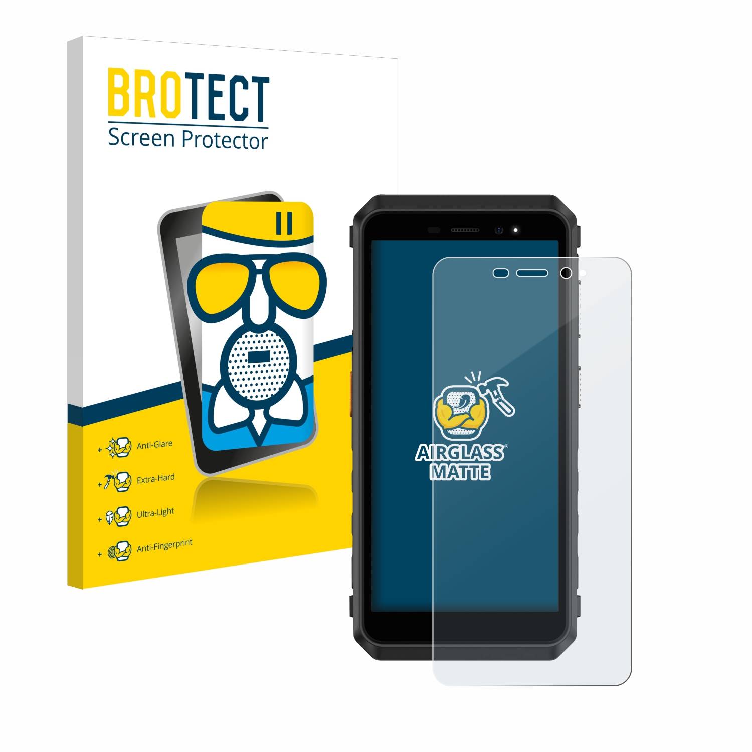 BROTECT AirGlass Matt Glas Schutz Folie für Ulefone Power Armor X11 Pro